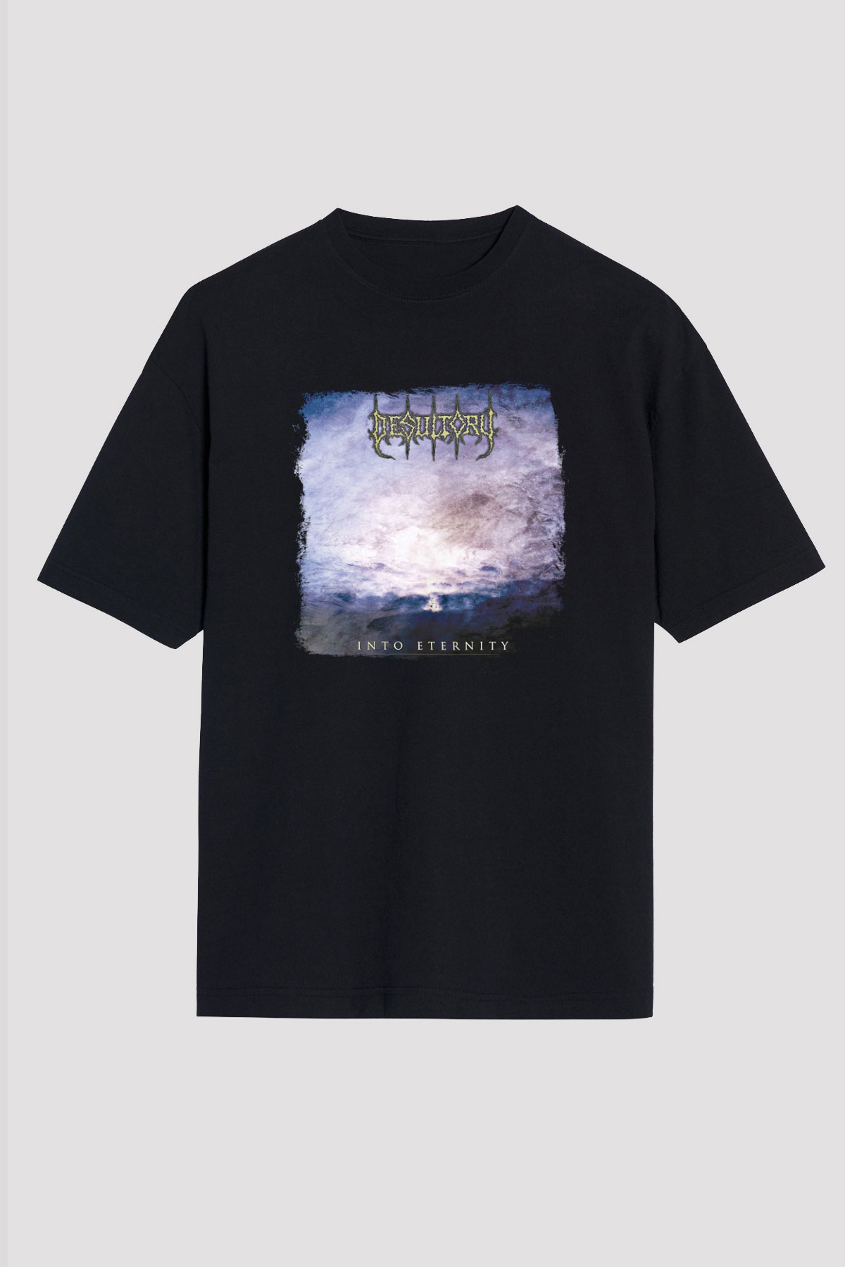Desultory Baskılı Unisex Siyah Oversize Tişört