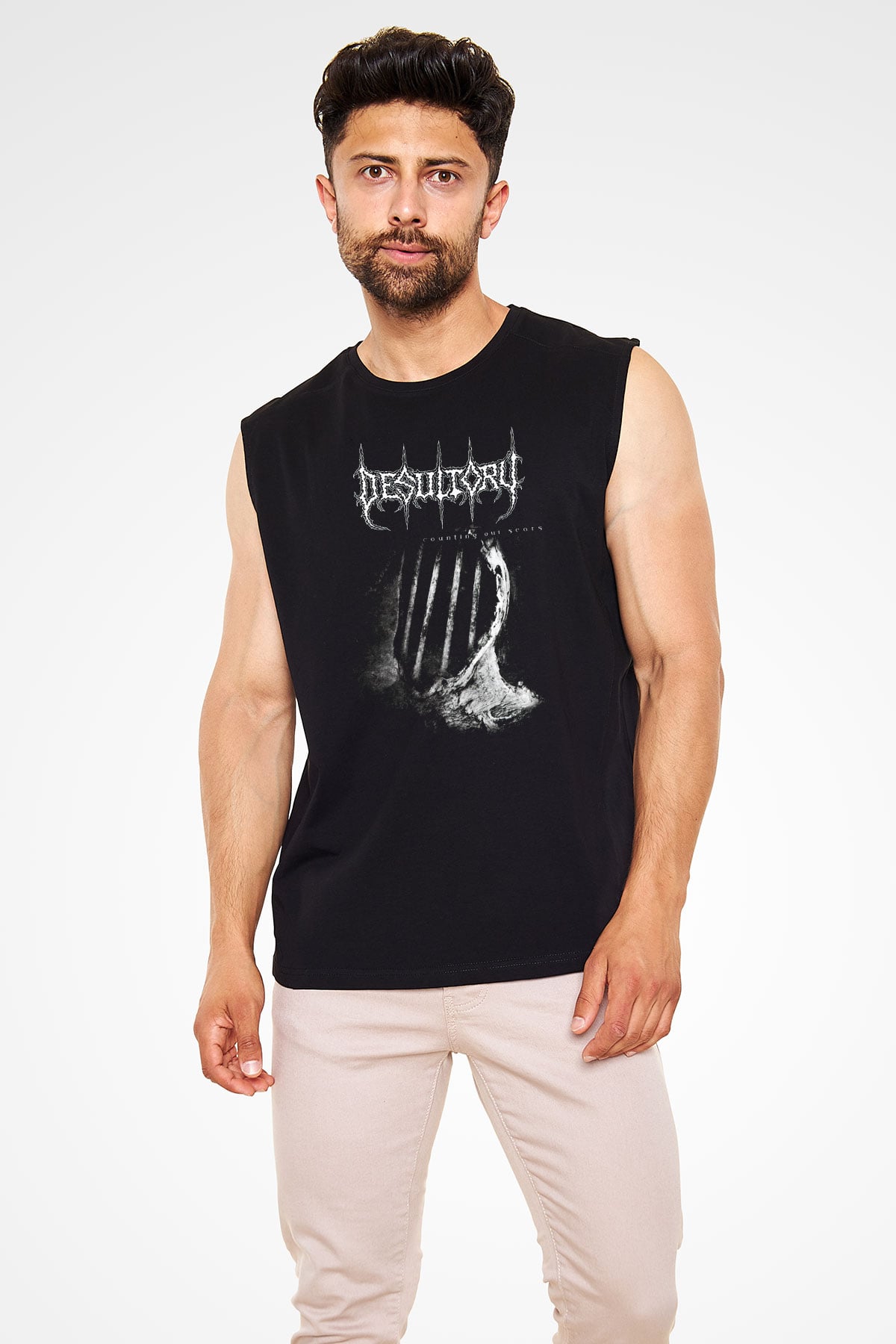 Desultory Siyah Unisex Kolsuz Tişört