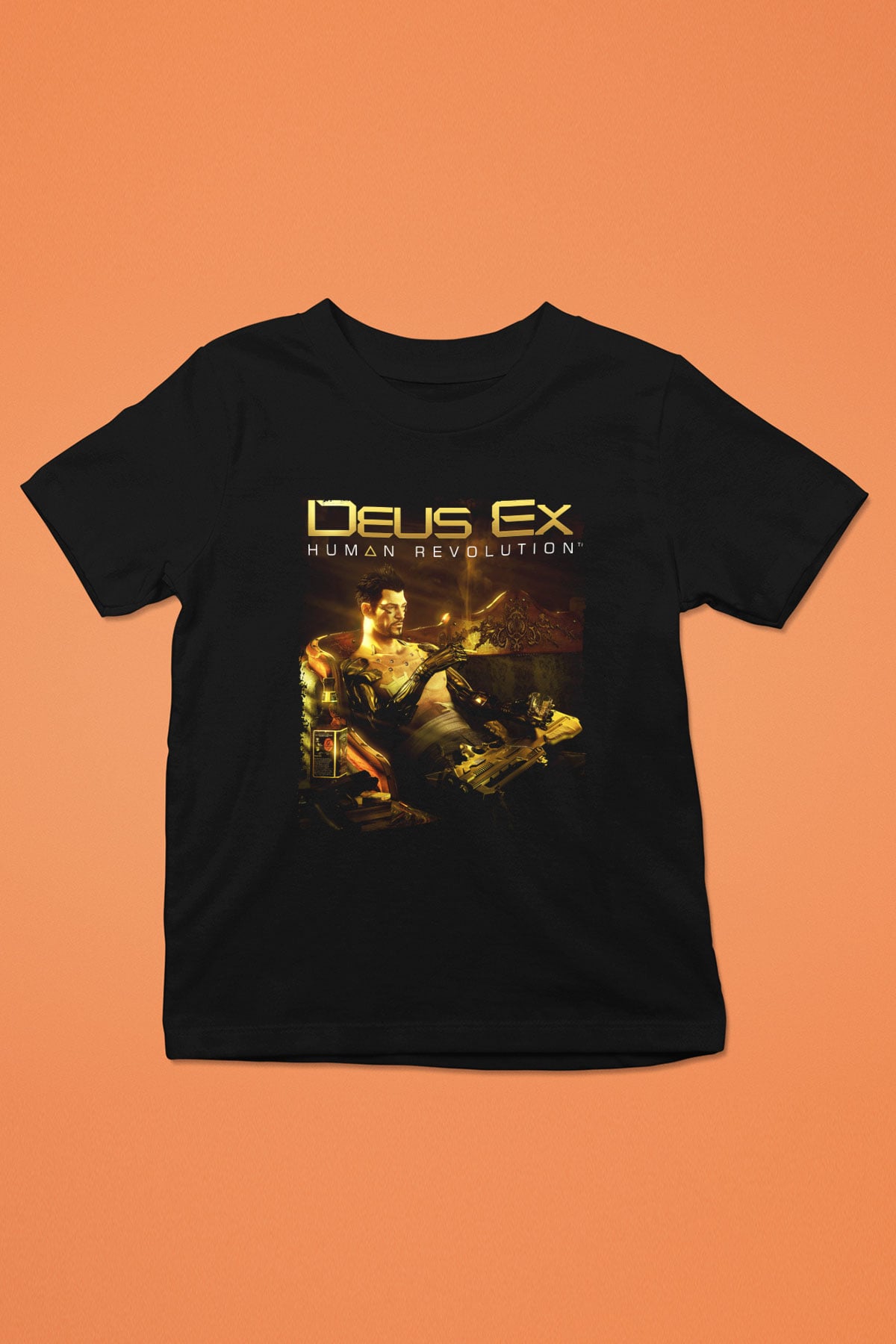 Deus Ex Siyah Unisex Çocuk Tişört