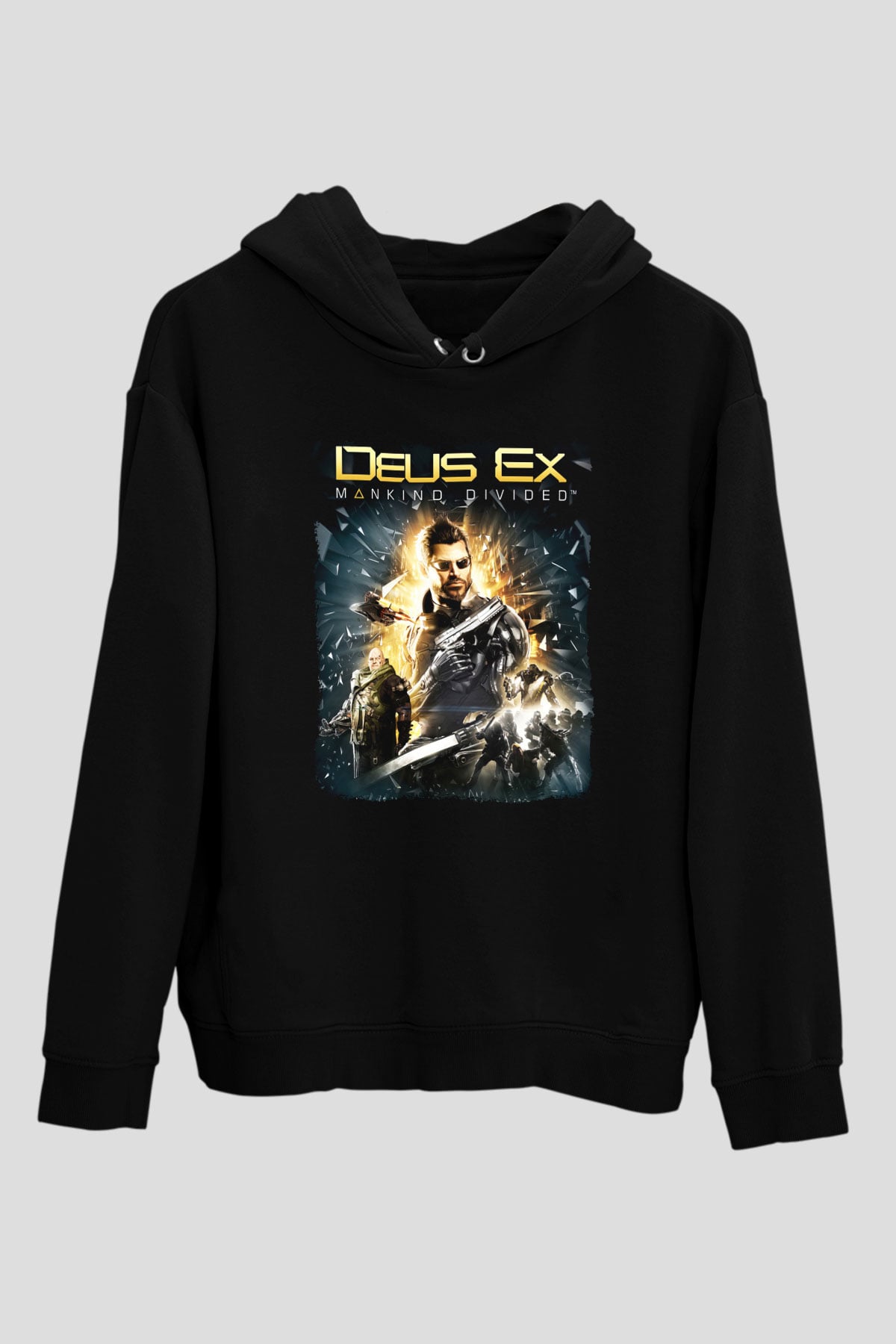 Deus Ex Siyah Unisex Hoodie