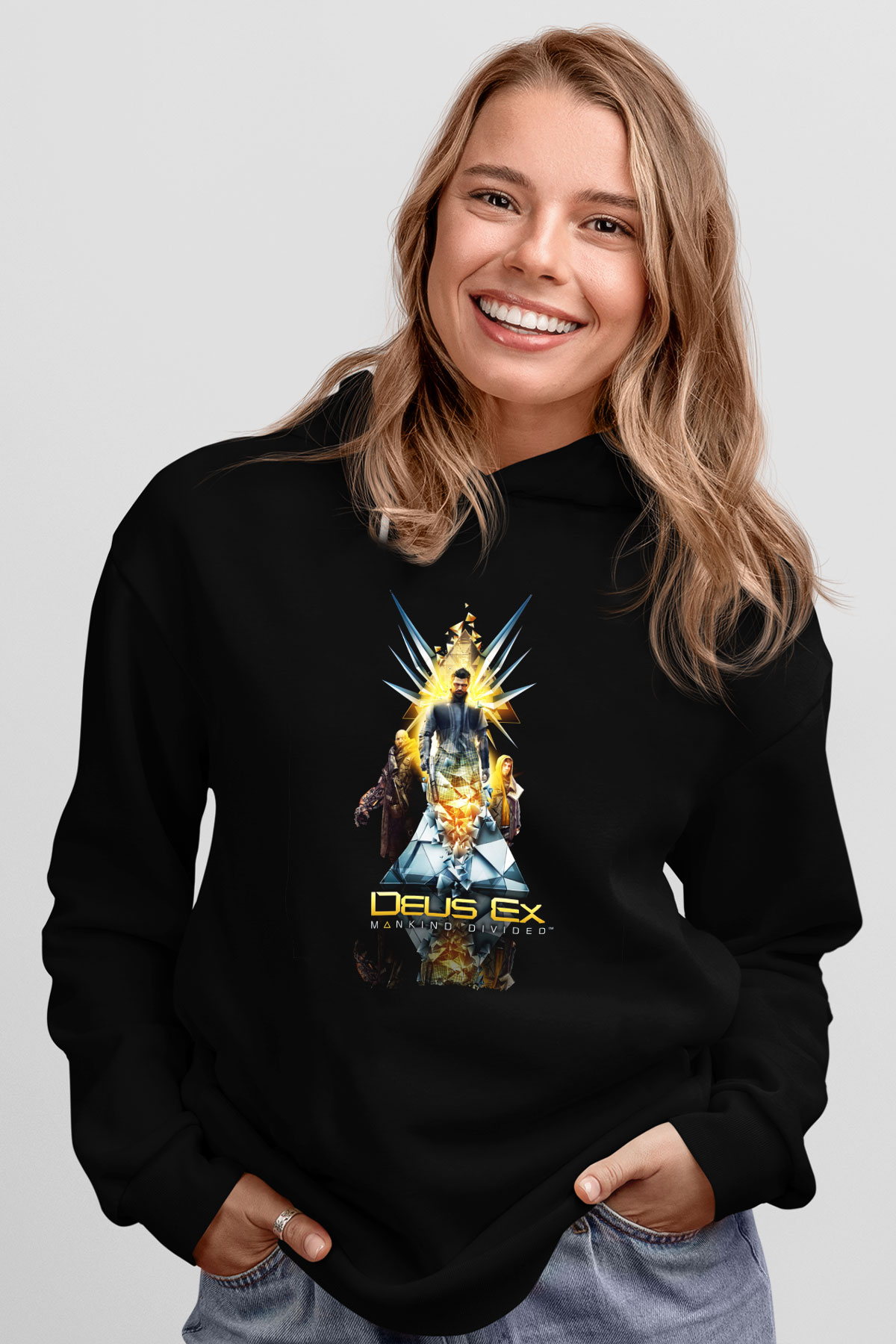 Deus Ex Siyah Unisex Hoodie