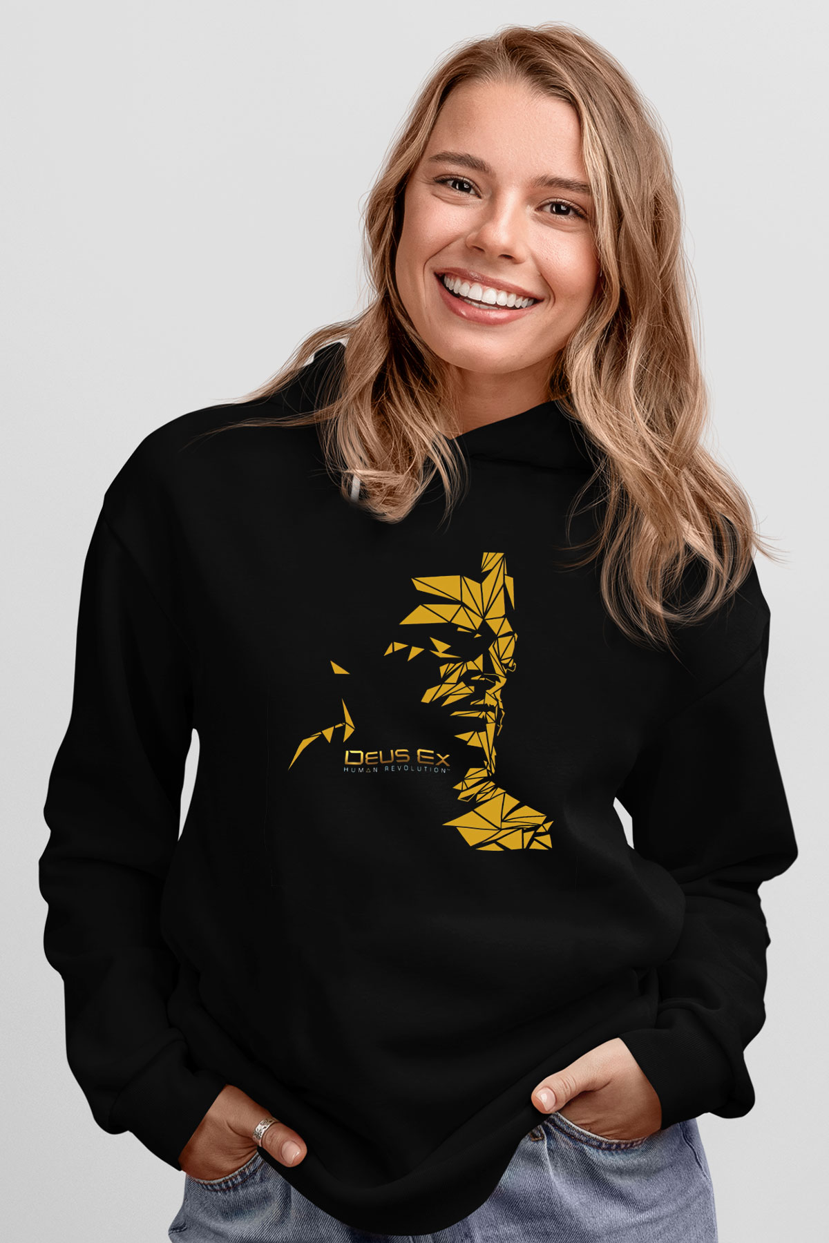 Deus Ex Siyah Unisex Hoodie