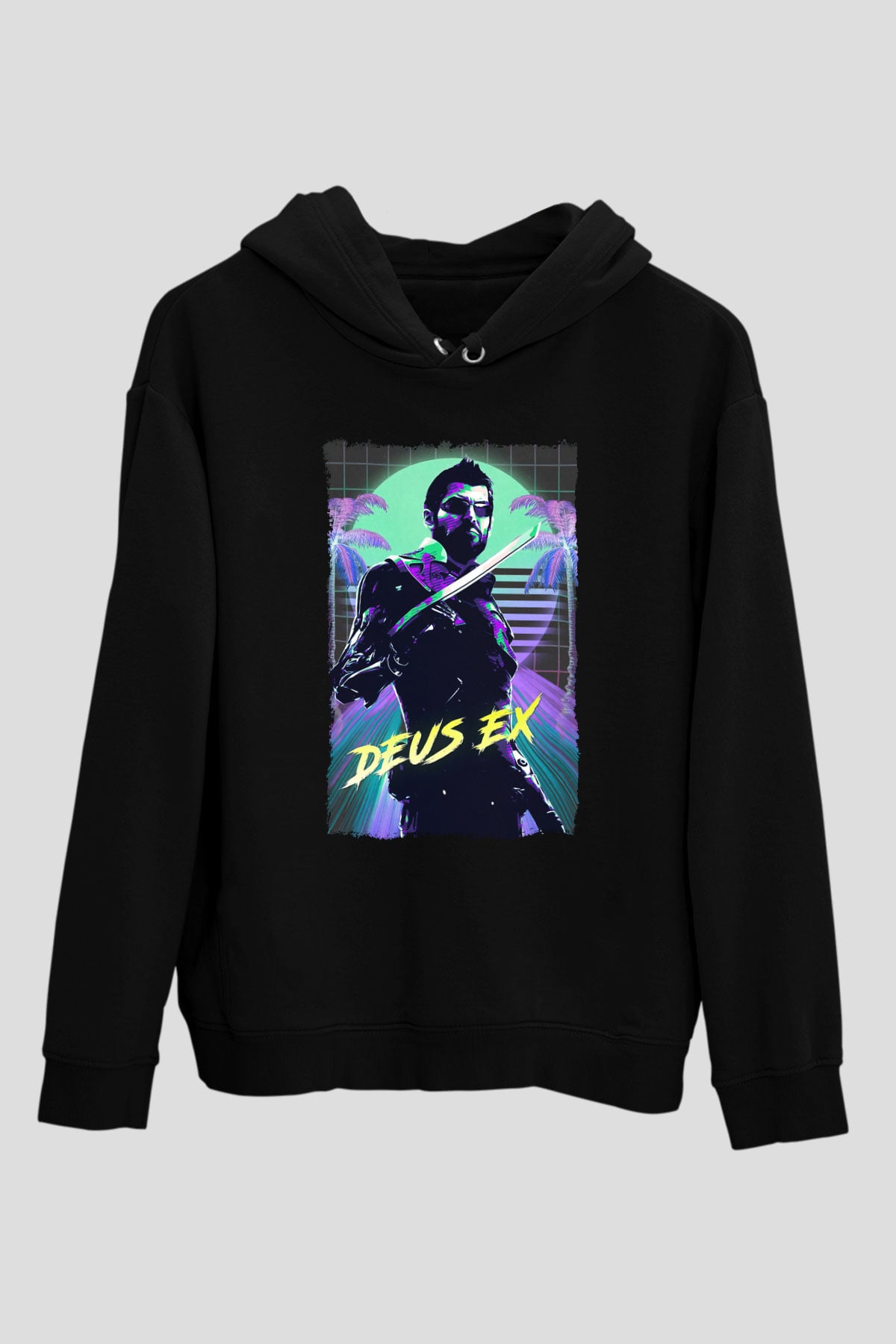 Deus Ex Siyah Unisex Hoodie