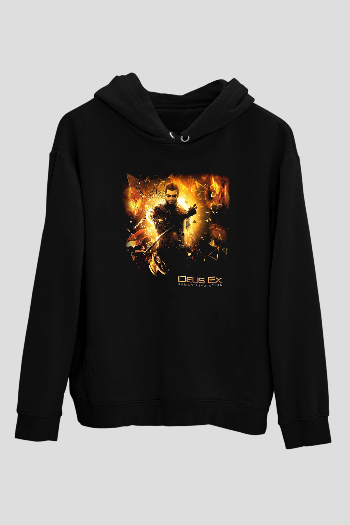 Deus Ex Siyah Unisex Hoodie