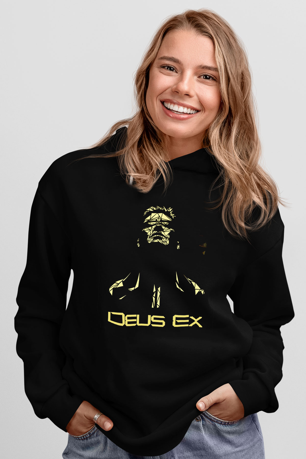 Deus Ex Siyah Unisex Hoodie