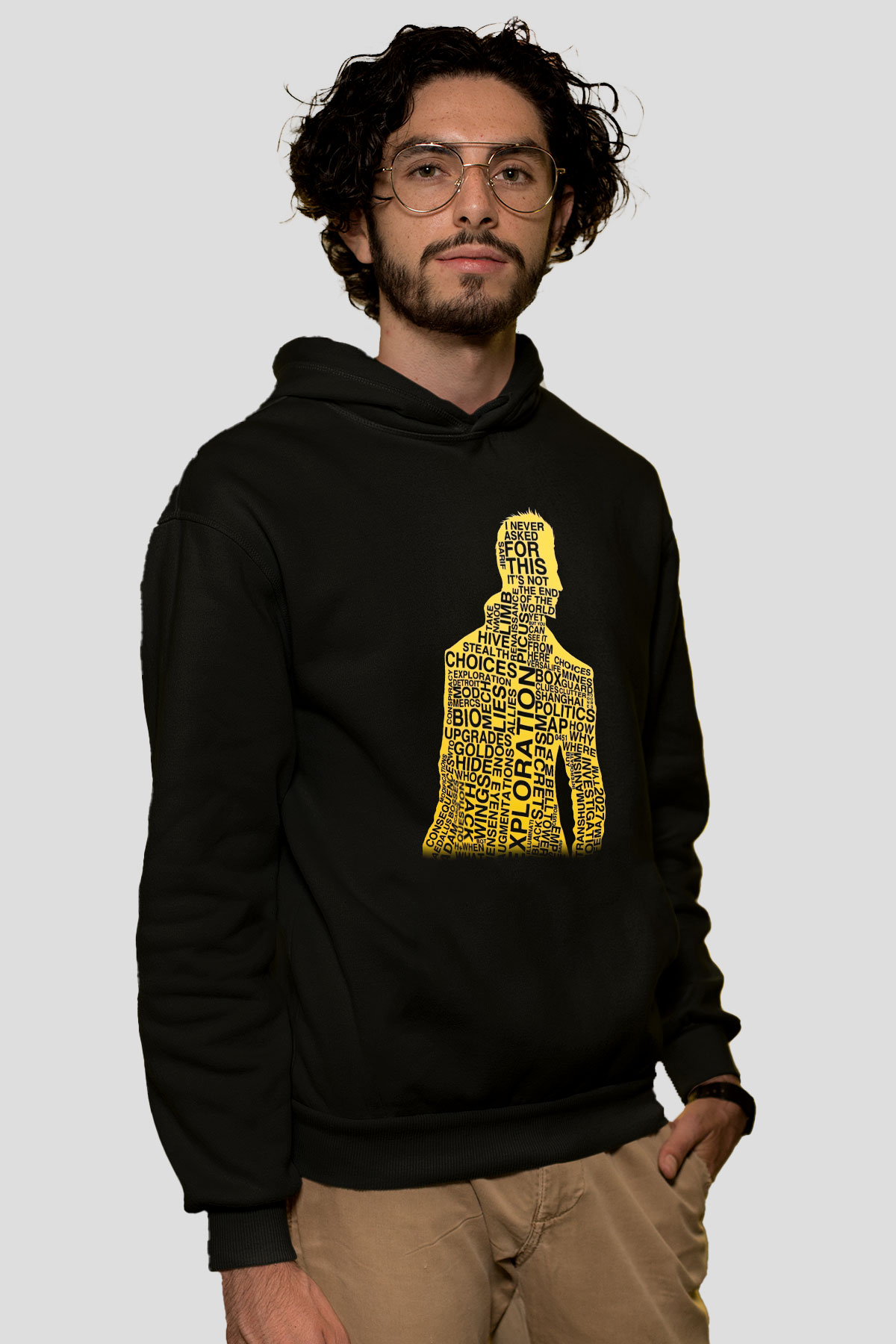 Deus Ex Siyah Unisex Hoodie