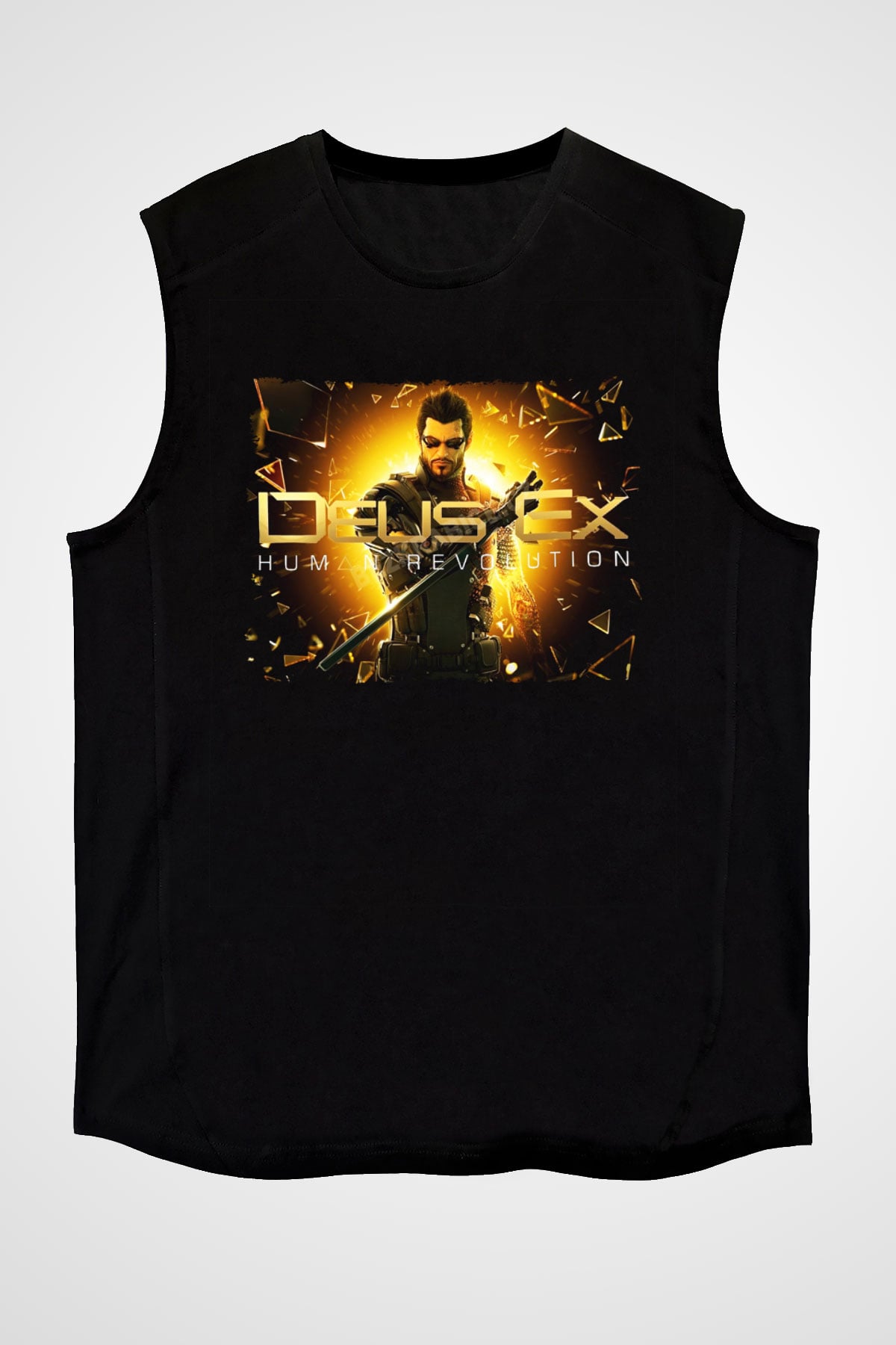 Deus Ex Siyah Unisex Kolsuz Tişört