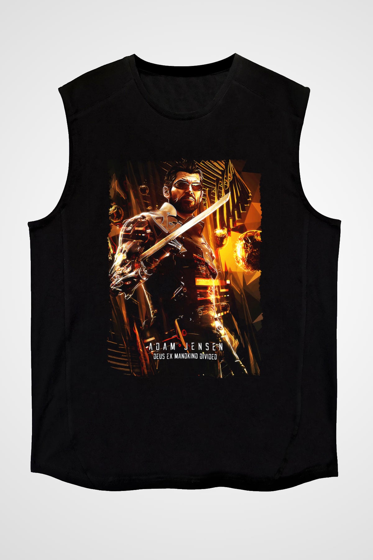 Deus Ex Siyah Unisex Kolsuz Tişört