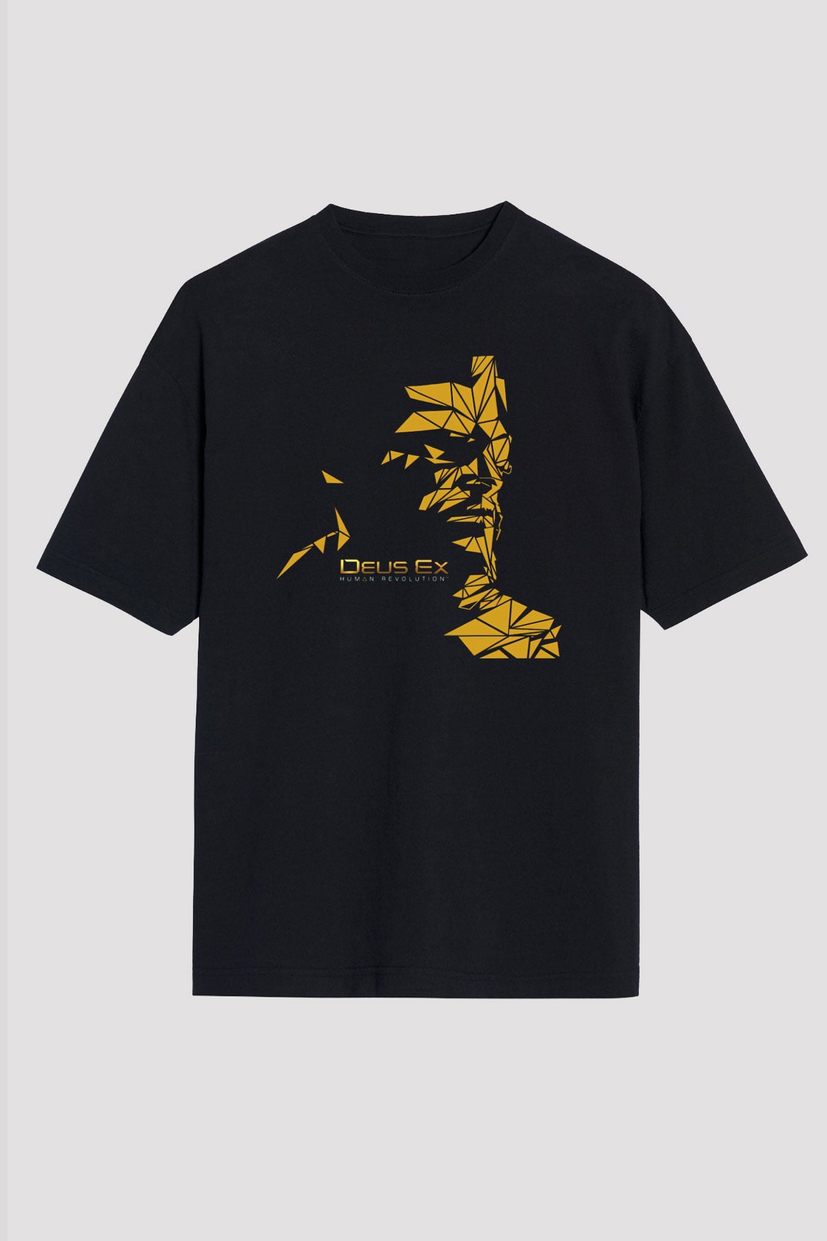 Deus Ex Siyah Unisex Oversize Tişört T-Shirt