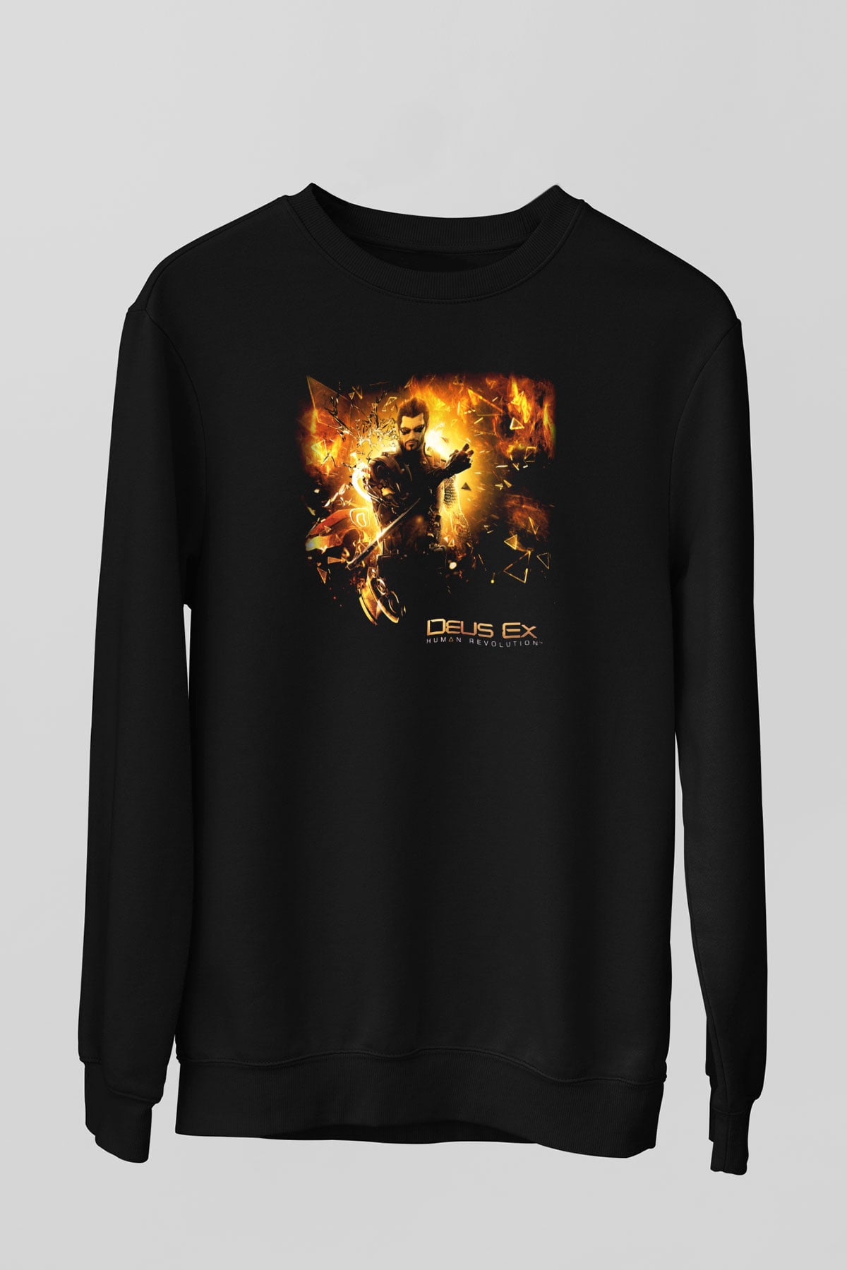 Deus Ex Siyah Unisex Sweatshirt
