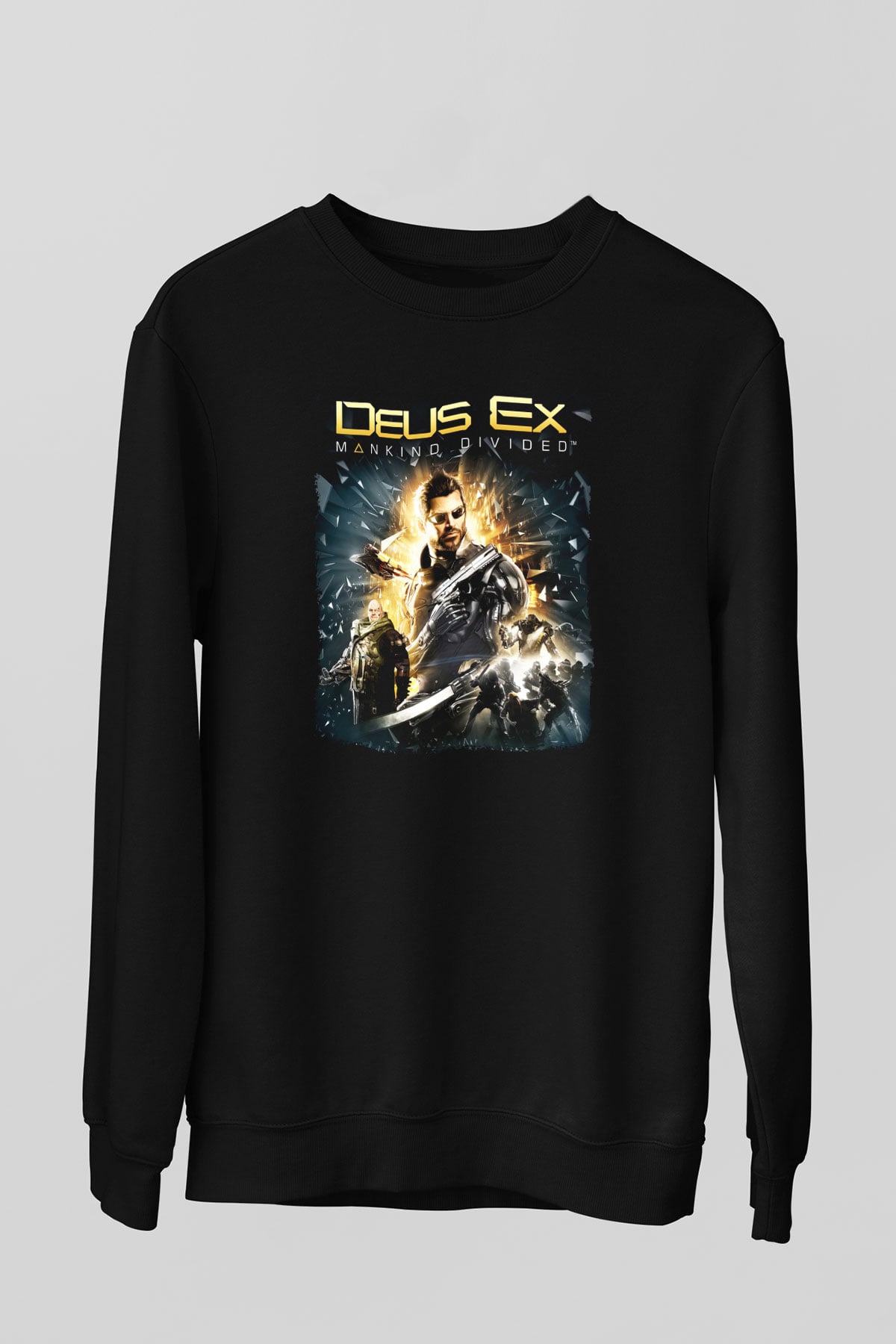 Deus Ex Siyah Unisex Sweatshirt