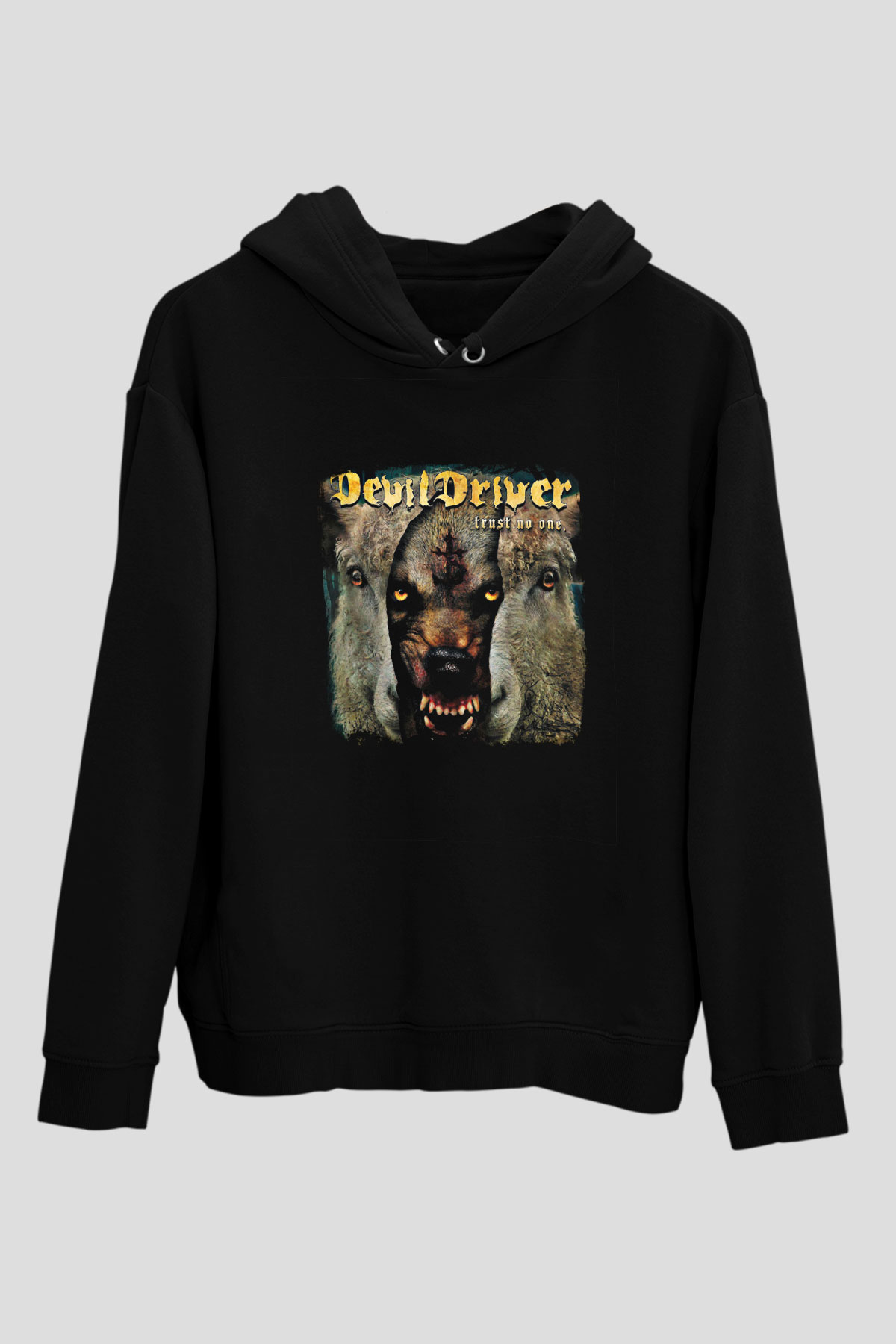 Devil Driver Baskılı Unisex Siyah Hoodie