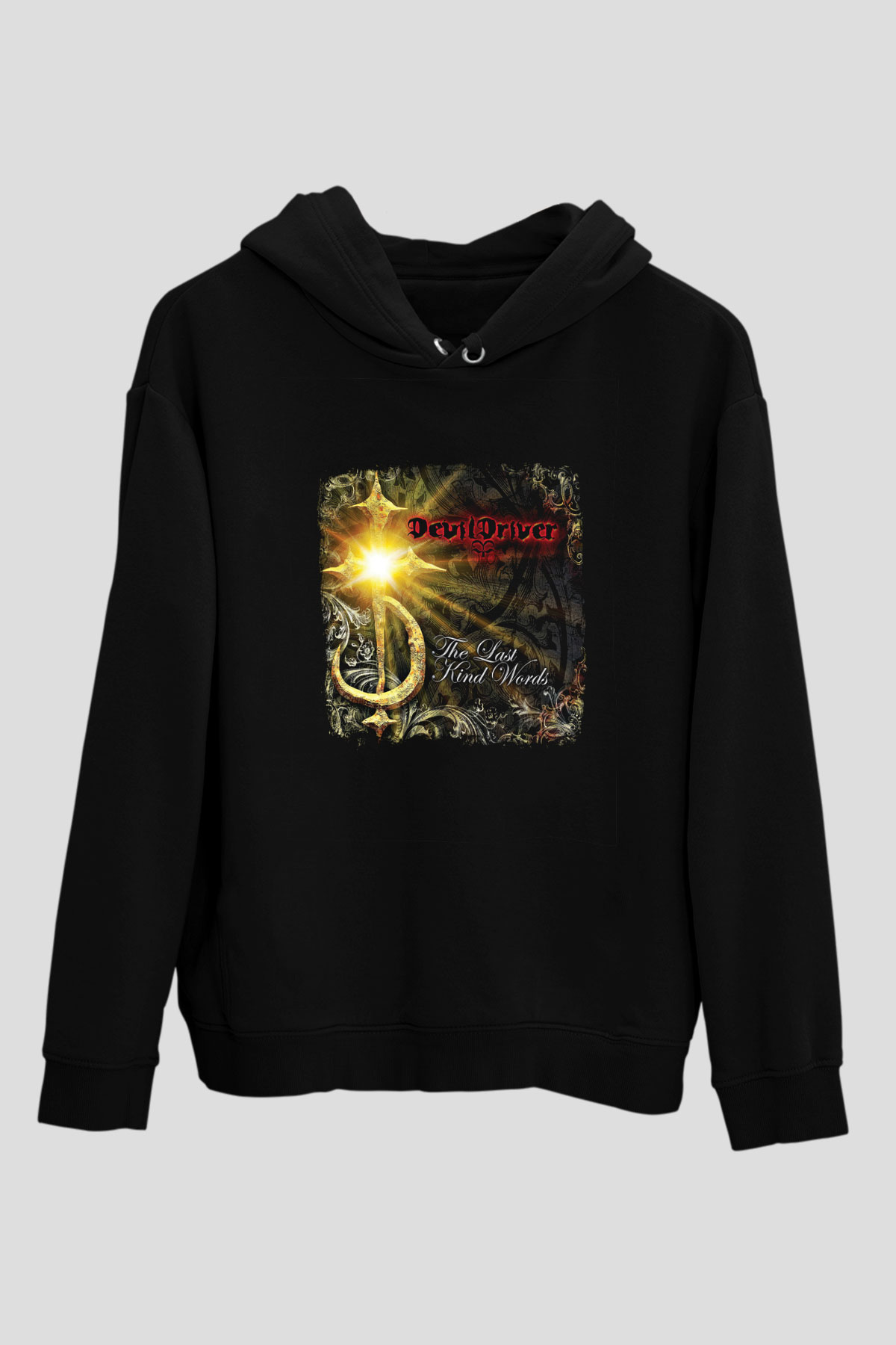 Devil Driver Baskılı Unisex Siyah Hoodie
