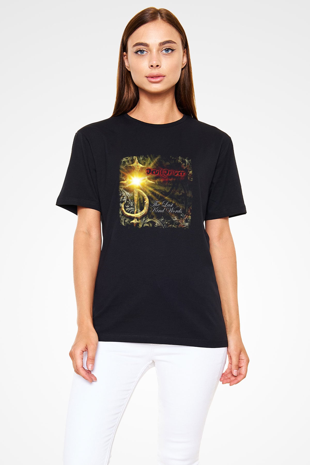 Devil Driver Baskılı Unisex Siyah Tişört