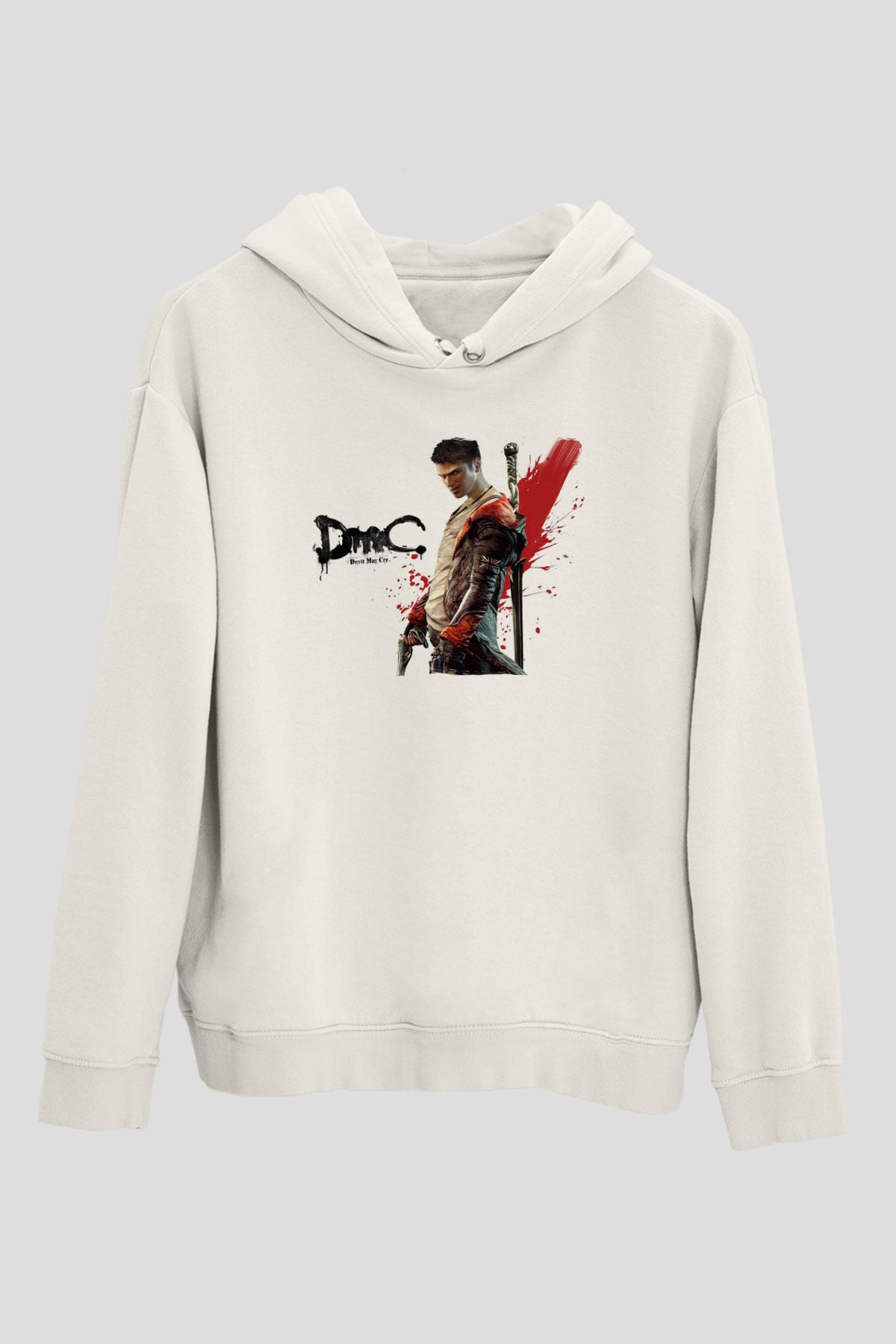 Devil May Cry Beyaz Unisex Hoodie