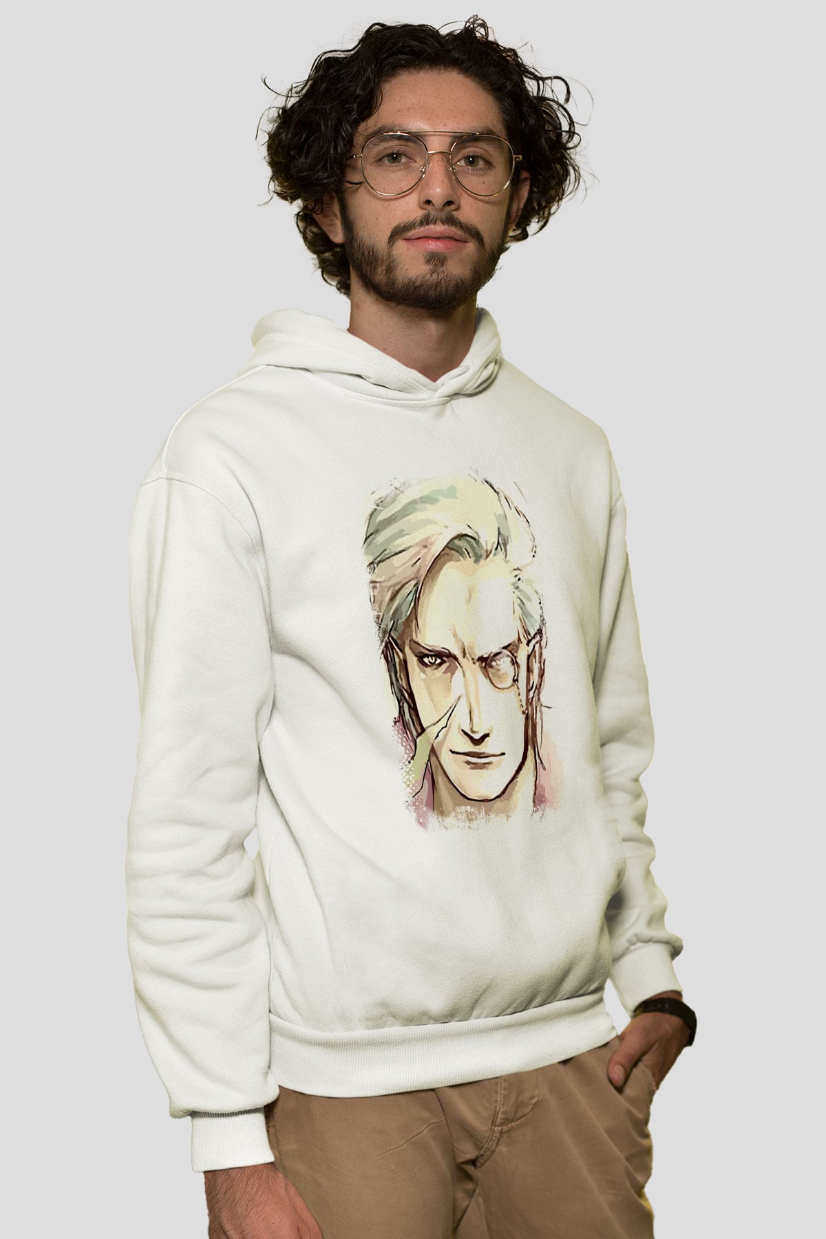 Devil May Cry Beyaz Unisex Kapşonlu Sweatshirt