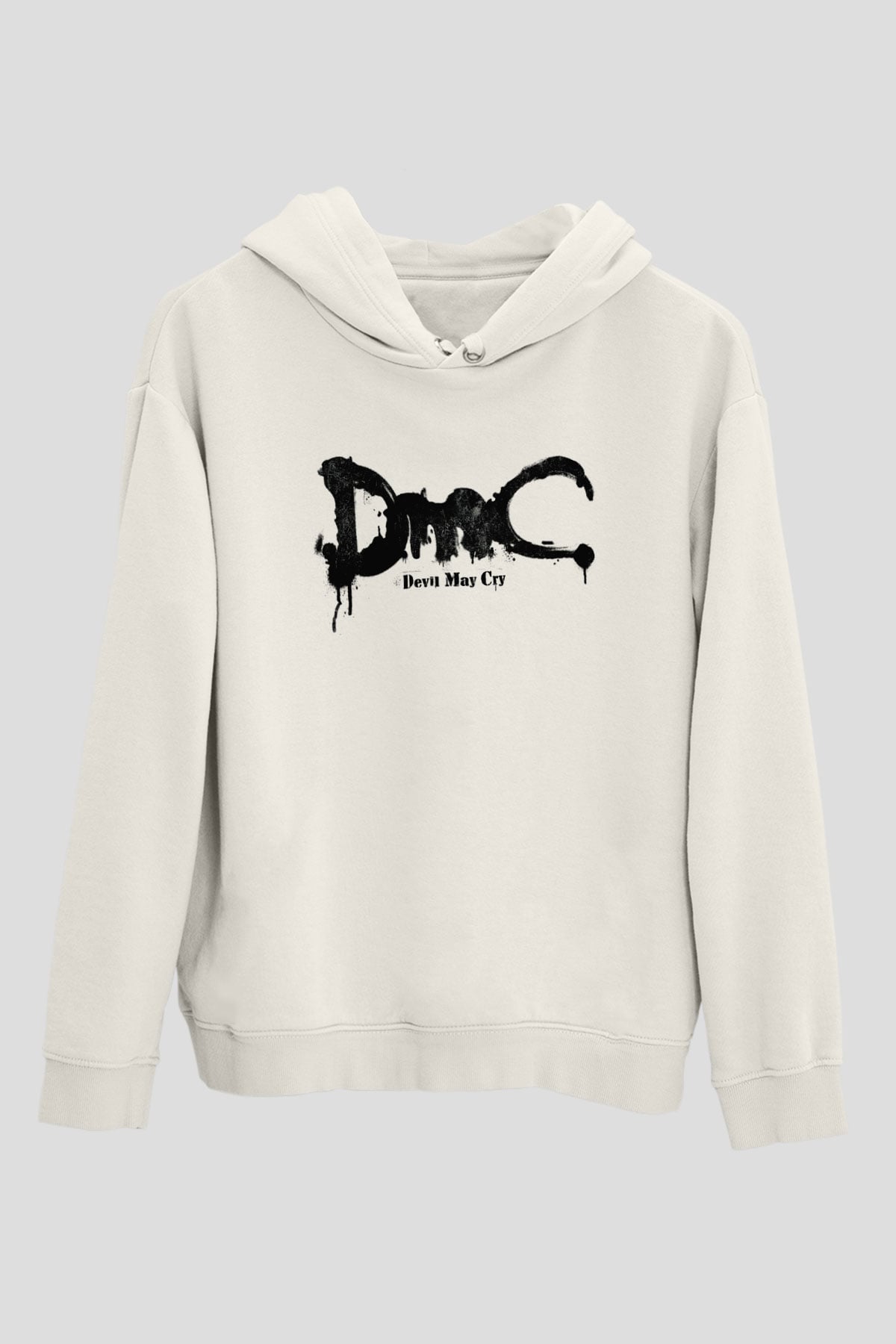 Devil May Cry Beyaz Unisex Kapşonlu Sweatshirt