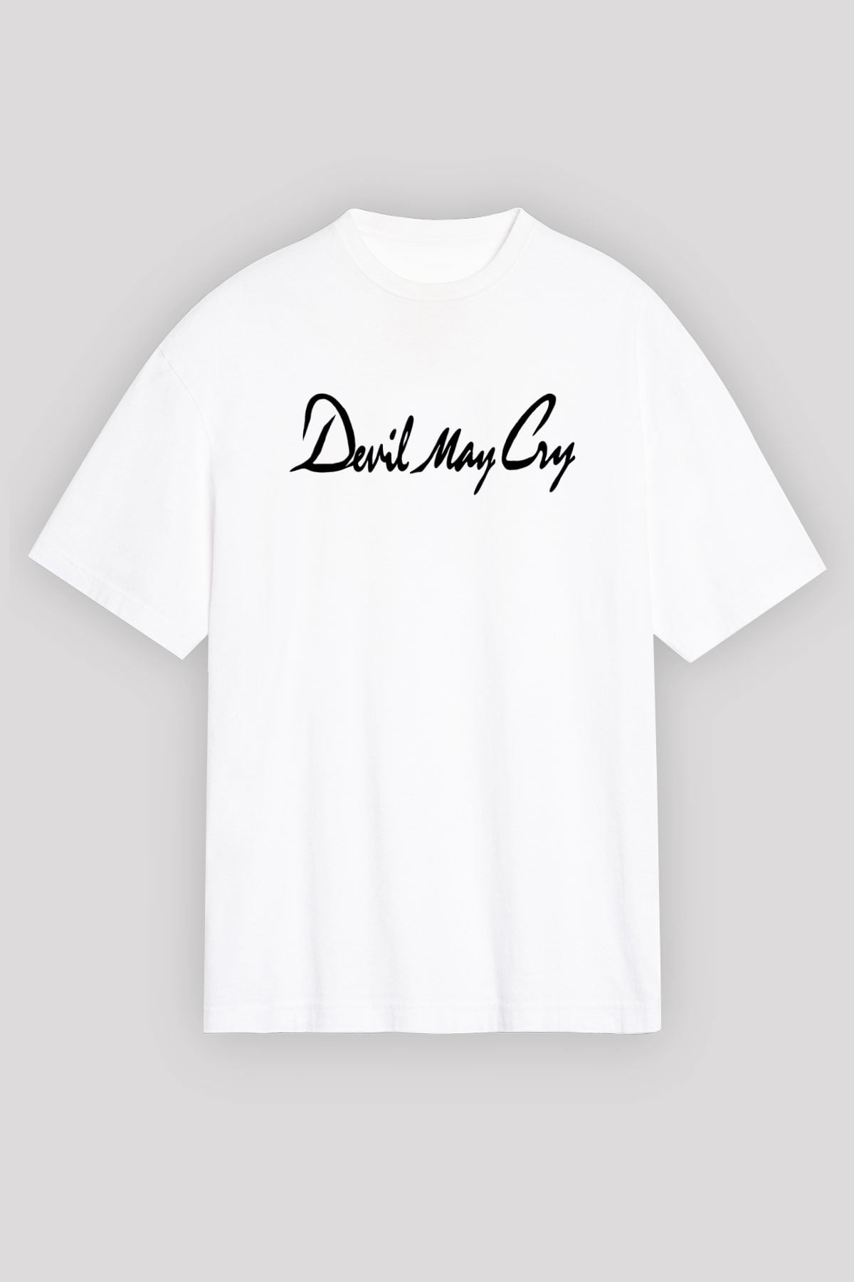 Devil May Cry Beyaz Unisex Oversize Tişört T-Shirt