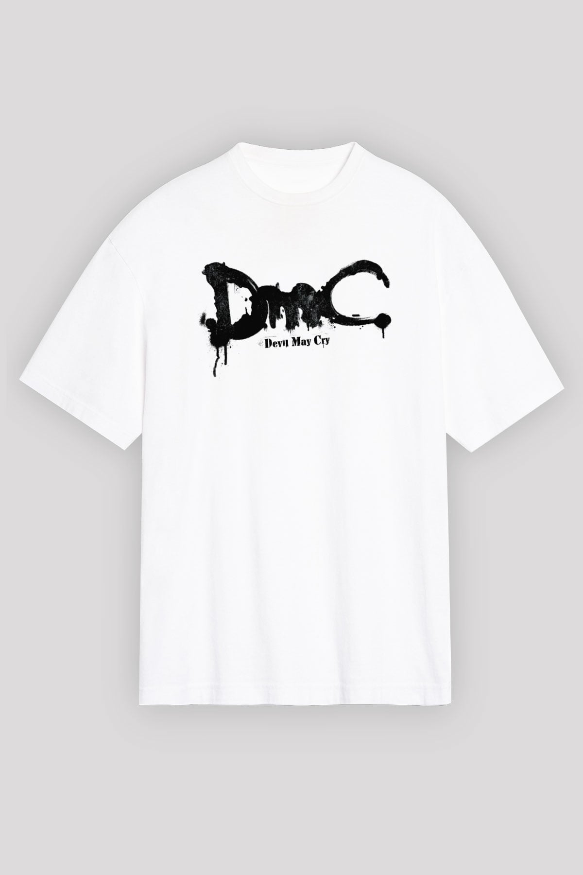 Devil May Cry Beyaz Unisex Oversize Tişört T-Shirt
