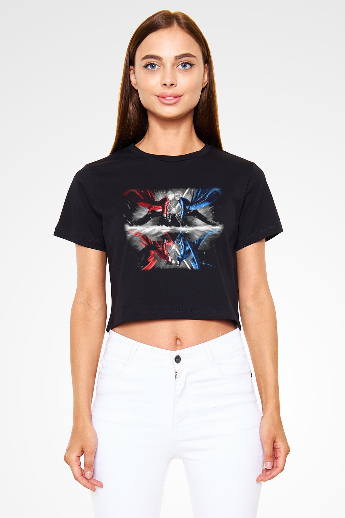 Devil May Cry Siyah Crop Top Tişört