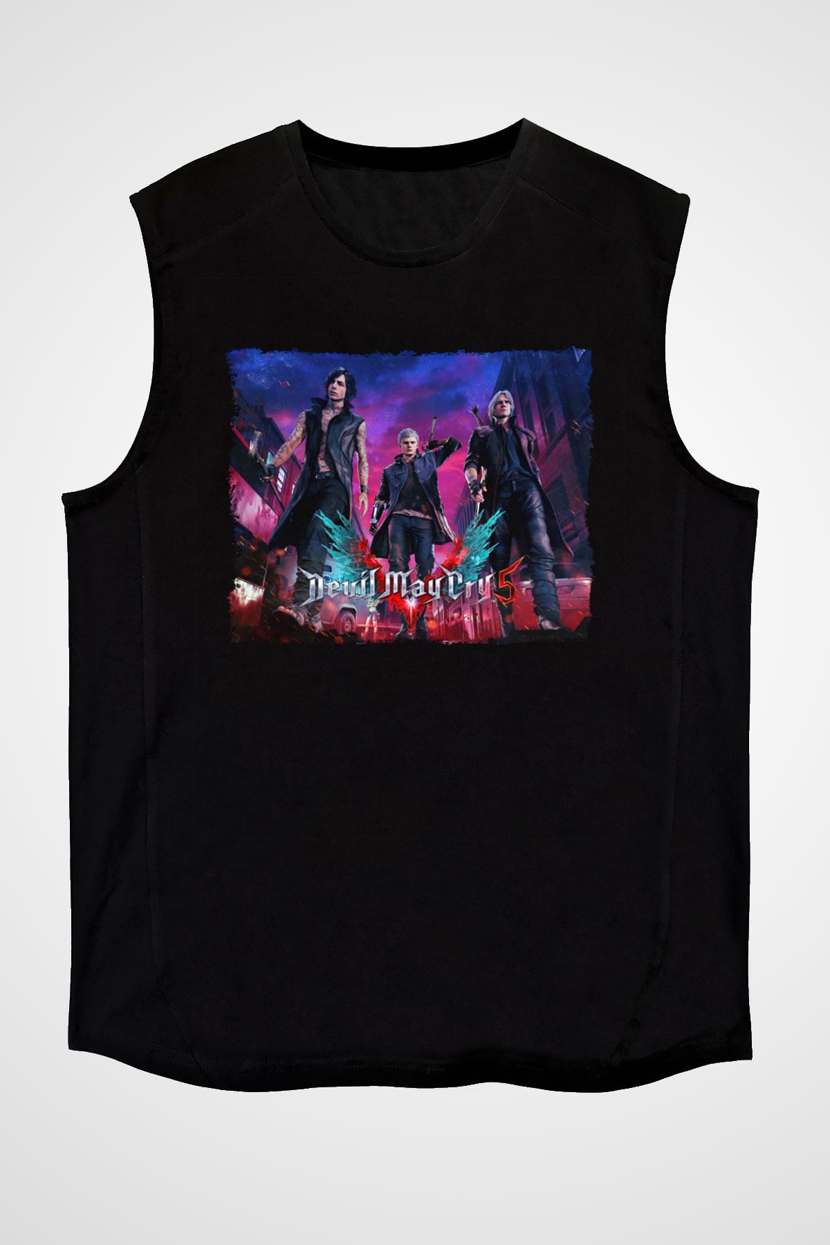 Devil May Cry Siyah Unisex Kolsuz Tişört