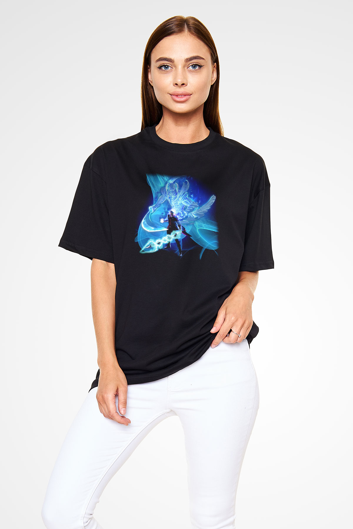 Devil May Cry Siyah Unisex Oversize Tişört T-Shirt