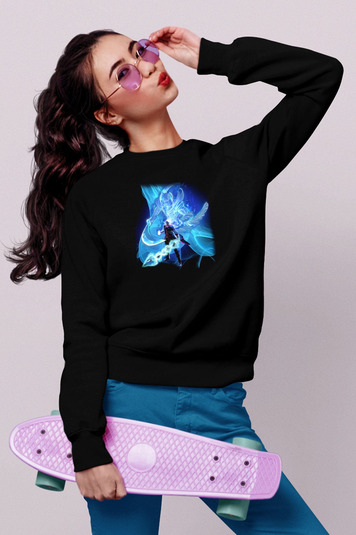 Devil May Cry Siyah Unisex Sweatshirt