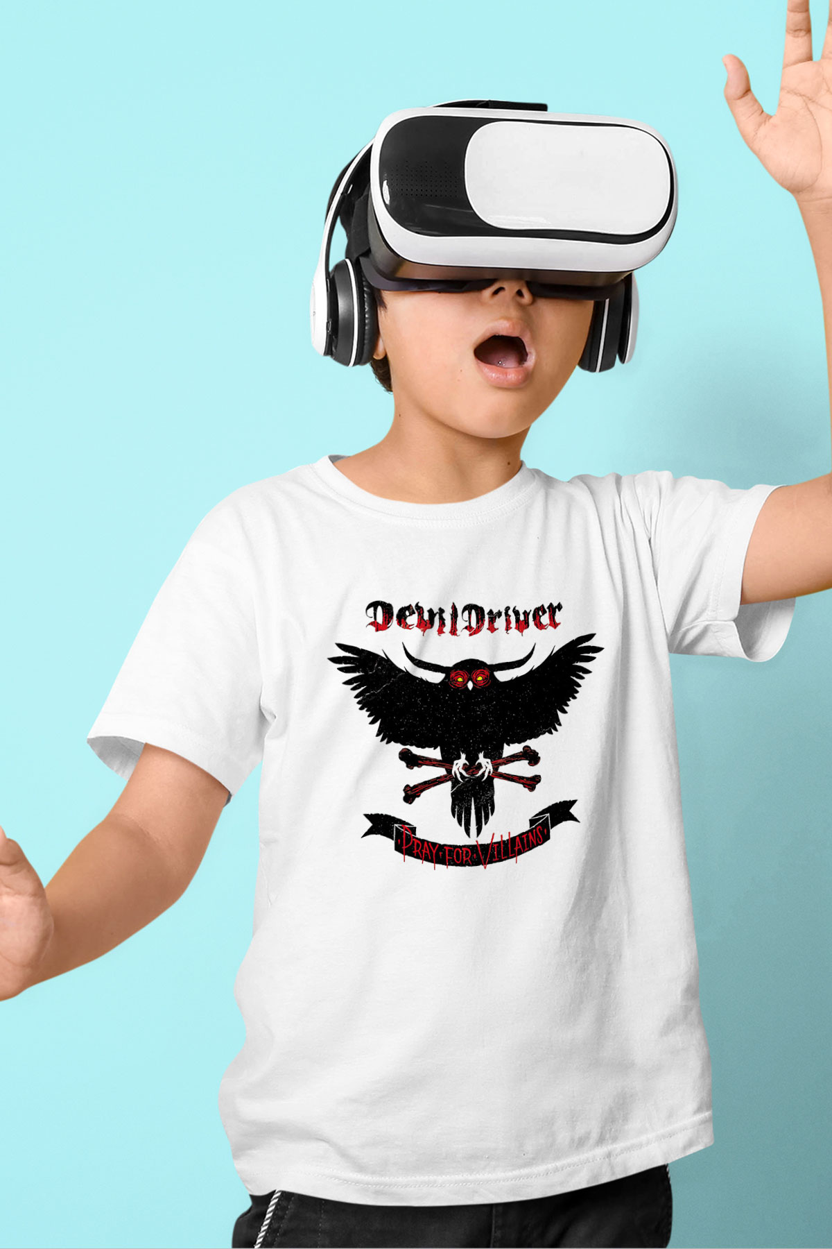 DevilDriver Beyaz Unisex Çocuk Tişört