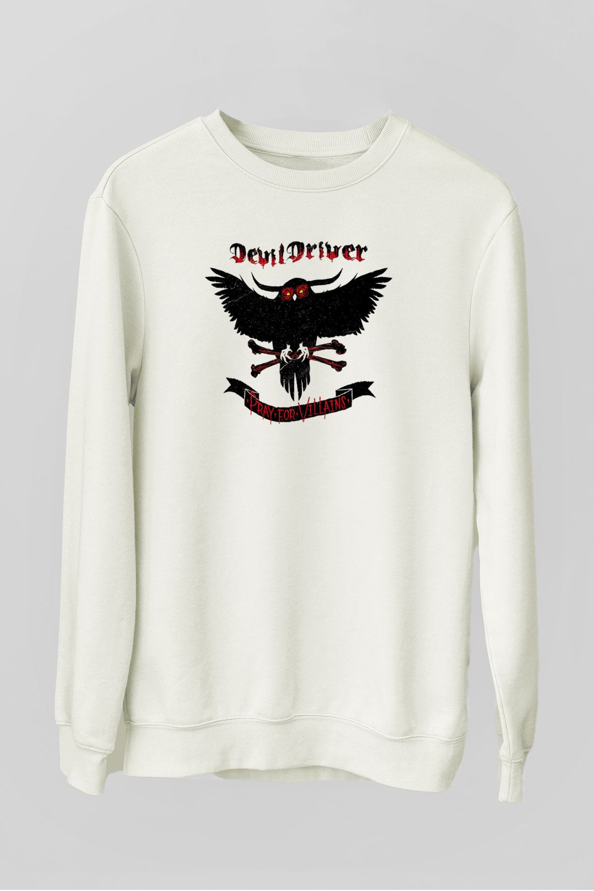 DevilDriver Beyaz Unisex Sweatshirt