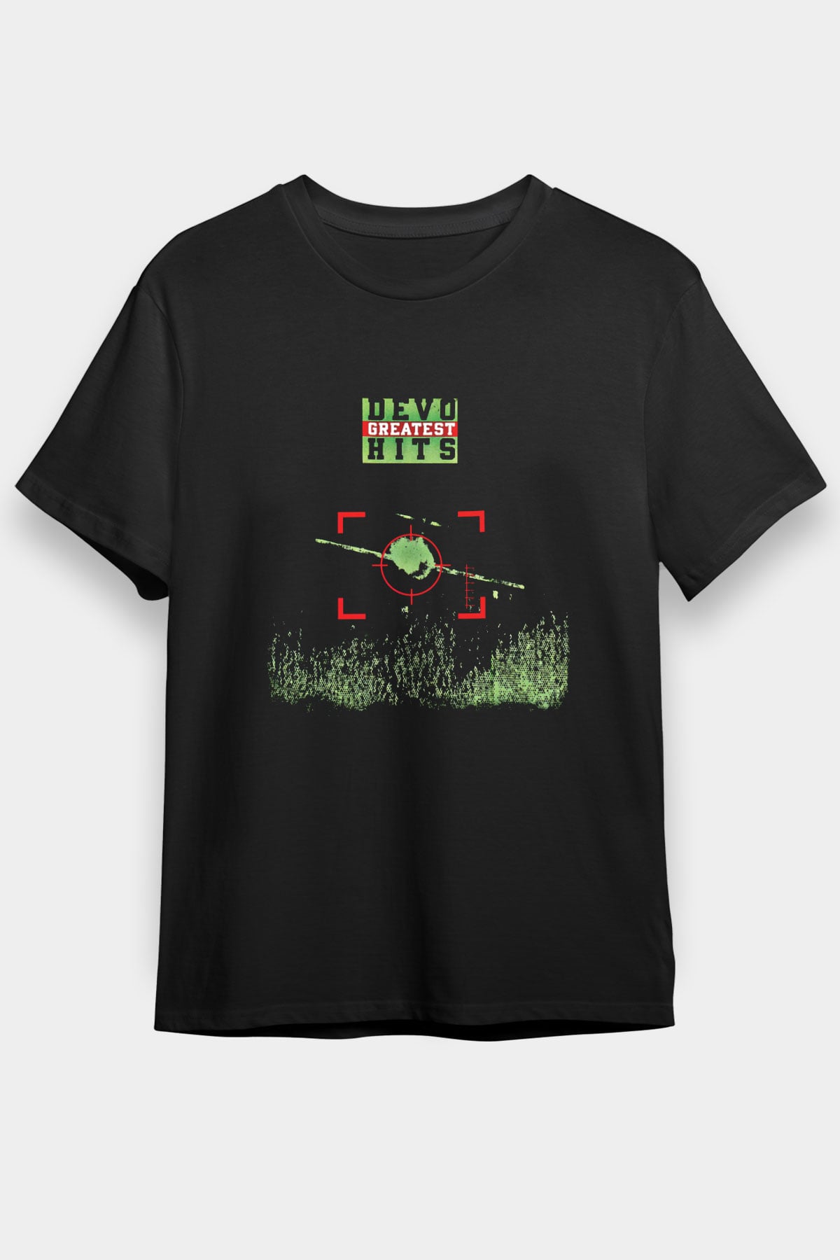 Devo Baskılı Unisex Siyah Tişört
