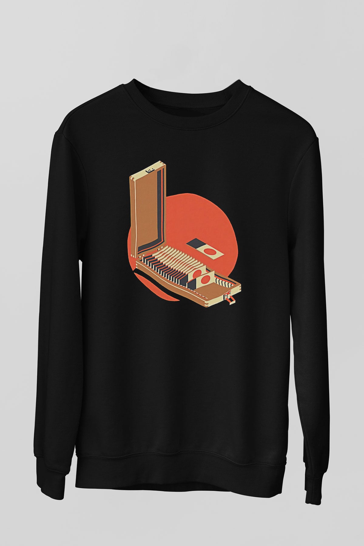Dexter Baskılı Unisex Siyah Sweatshirt