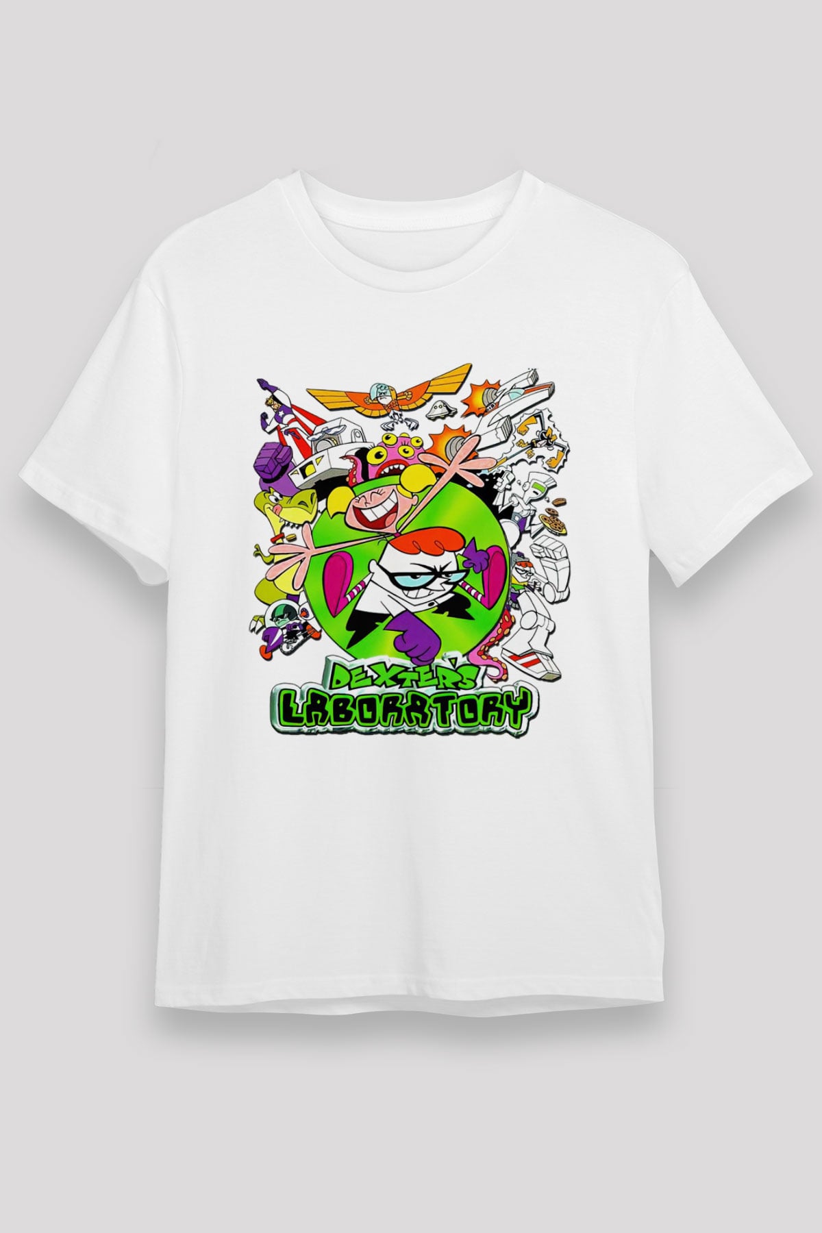 Dexter's Laboratory Beyaz Unisex Tişört T-Shirt