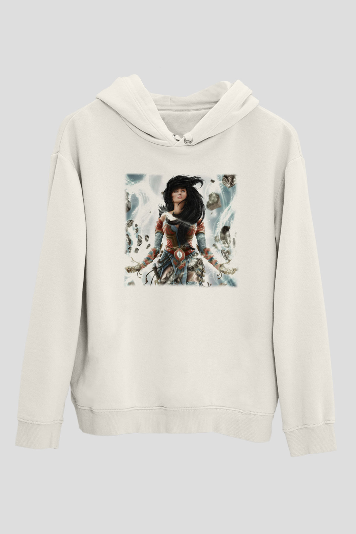 Diablo Beyaz Unisex Hoodie