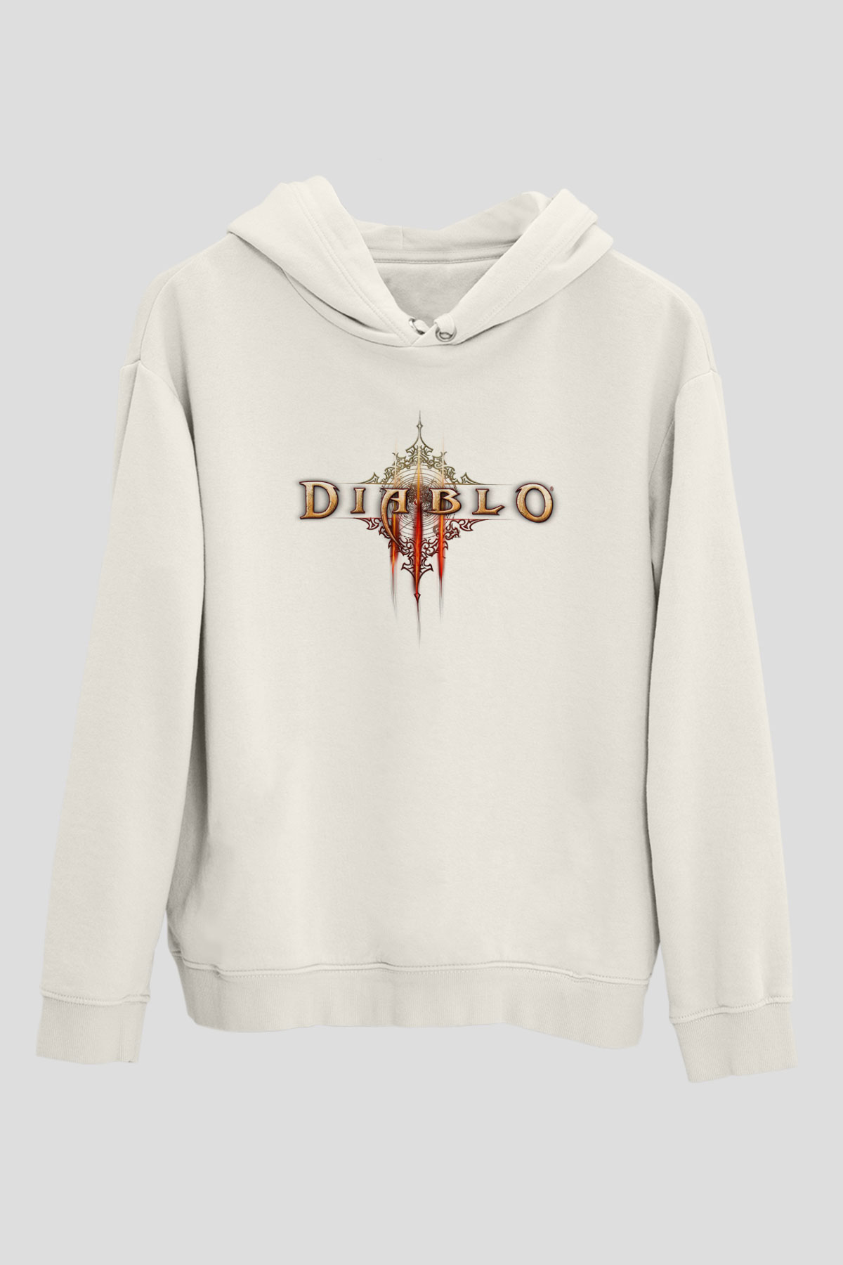 Diablo Beyaz Unisex Hoodie