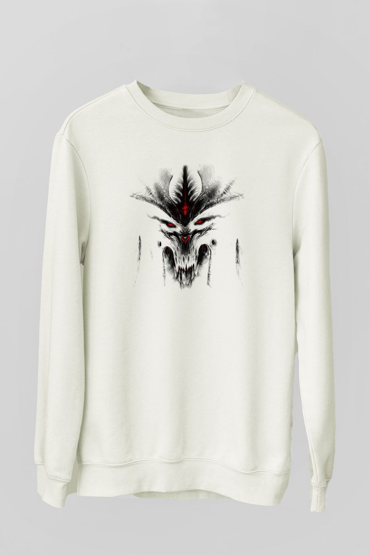 Diablo Beyaz Unisex Sweatshirt