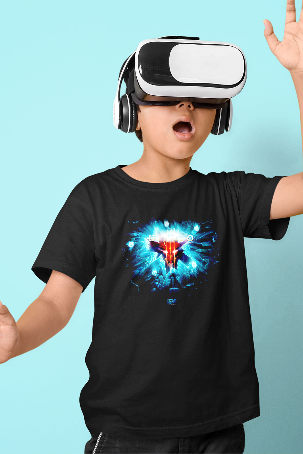 Diablo Siyah Unisex Çocuk Tişört