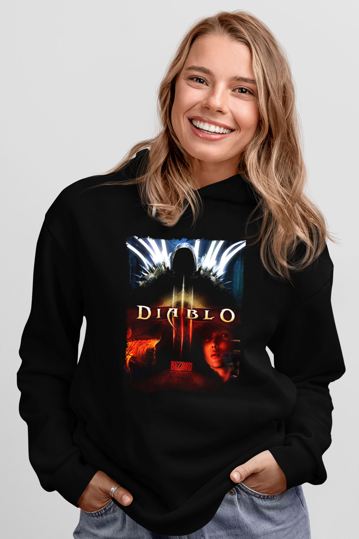 Diablo Siyah Unisex Hoodie