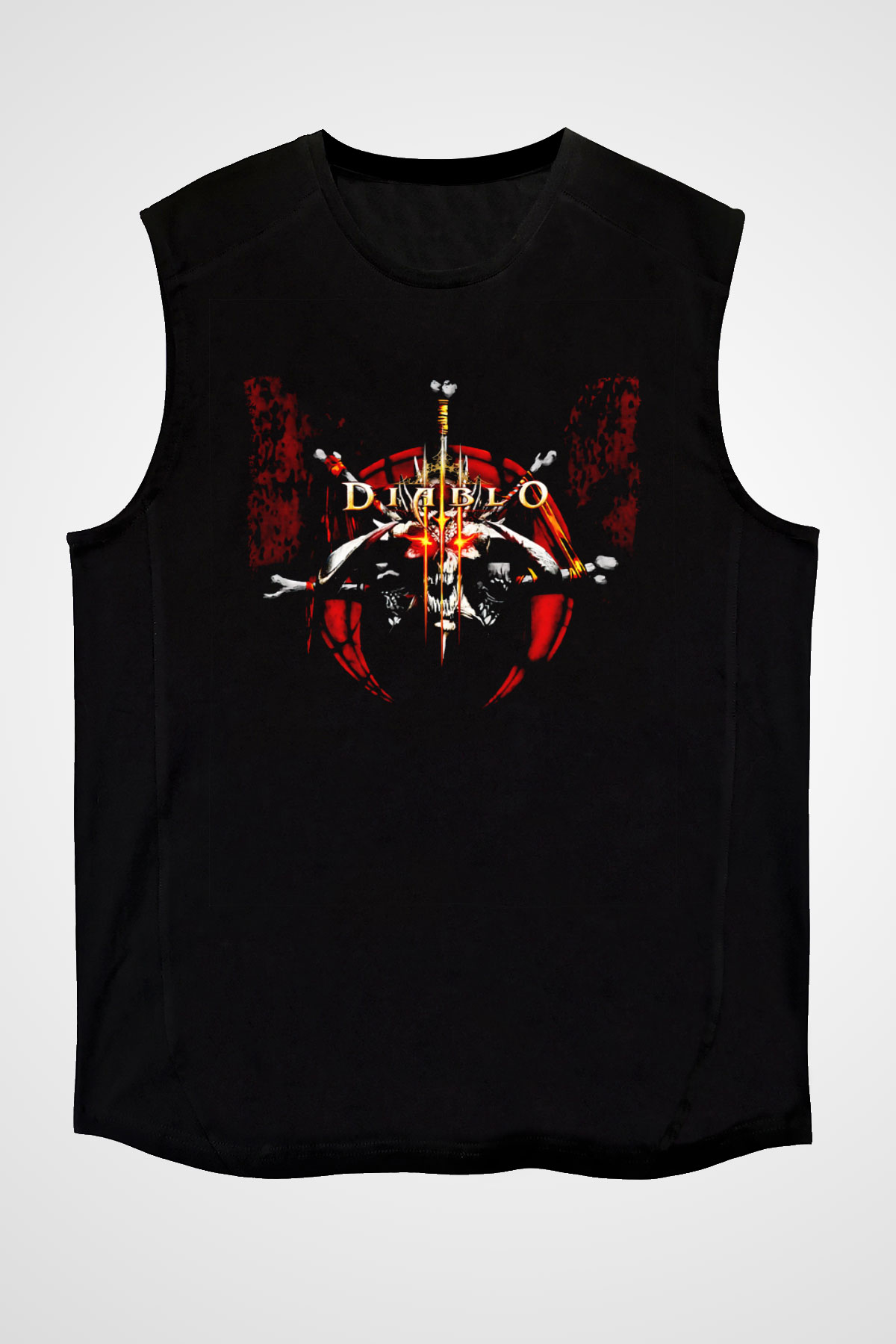 Diablo Siyah Unisex Kolsuz Tişört