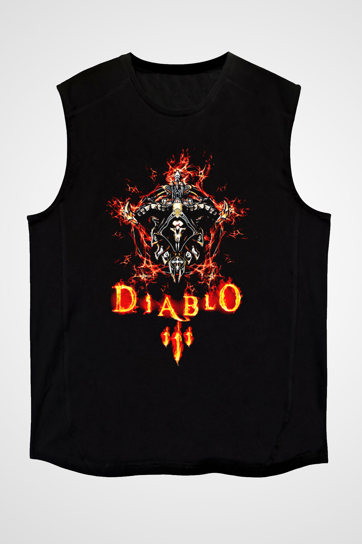 Diablo Siyah Unisex Kolsuz Tişört