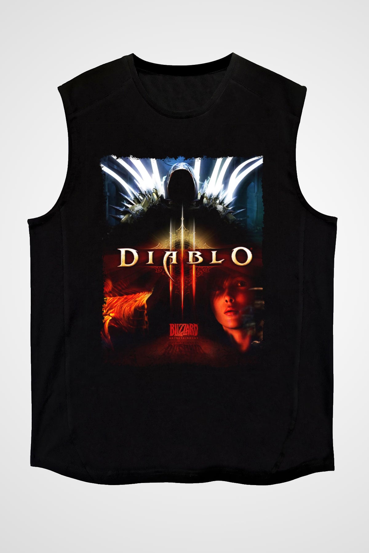 Diablo Siyah Unisex Kolsuz Tişört