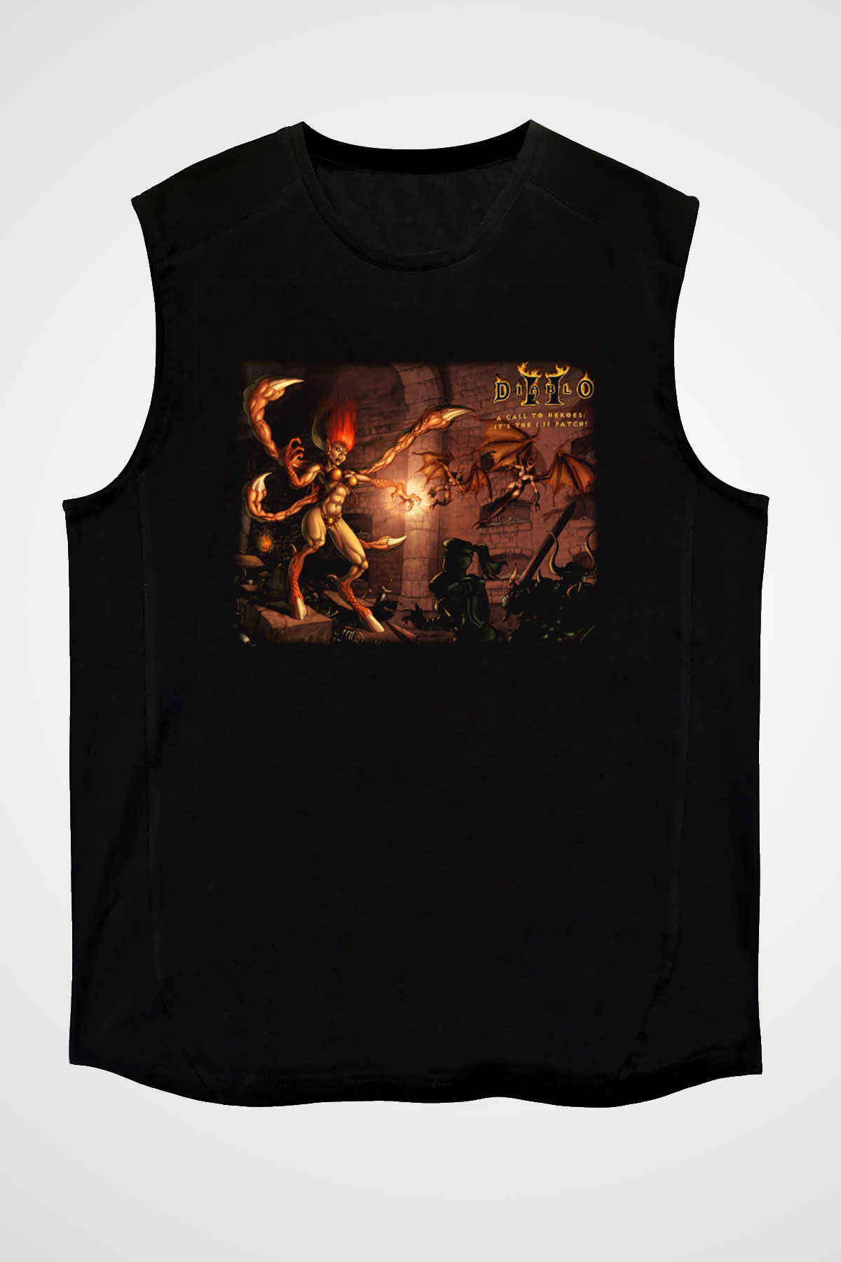 Diablo Siyah Unisex Kolsuz Tişört