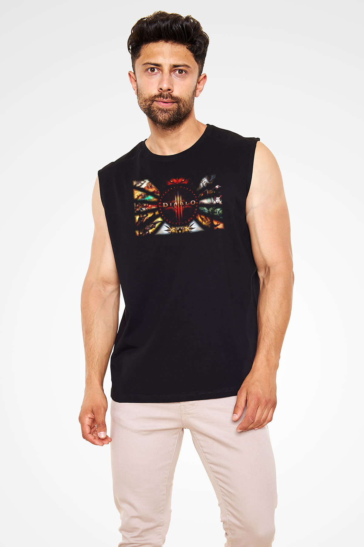 Diablo Siyah Unisex Kolsuz Tişört