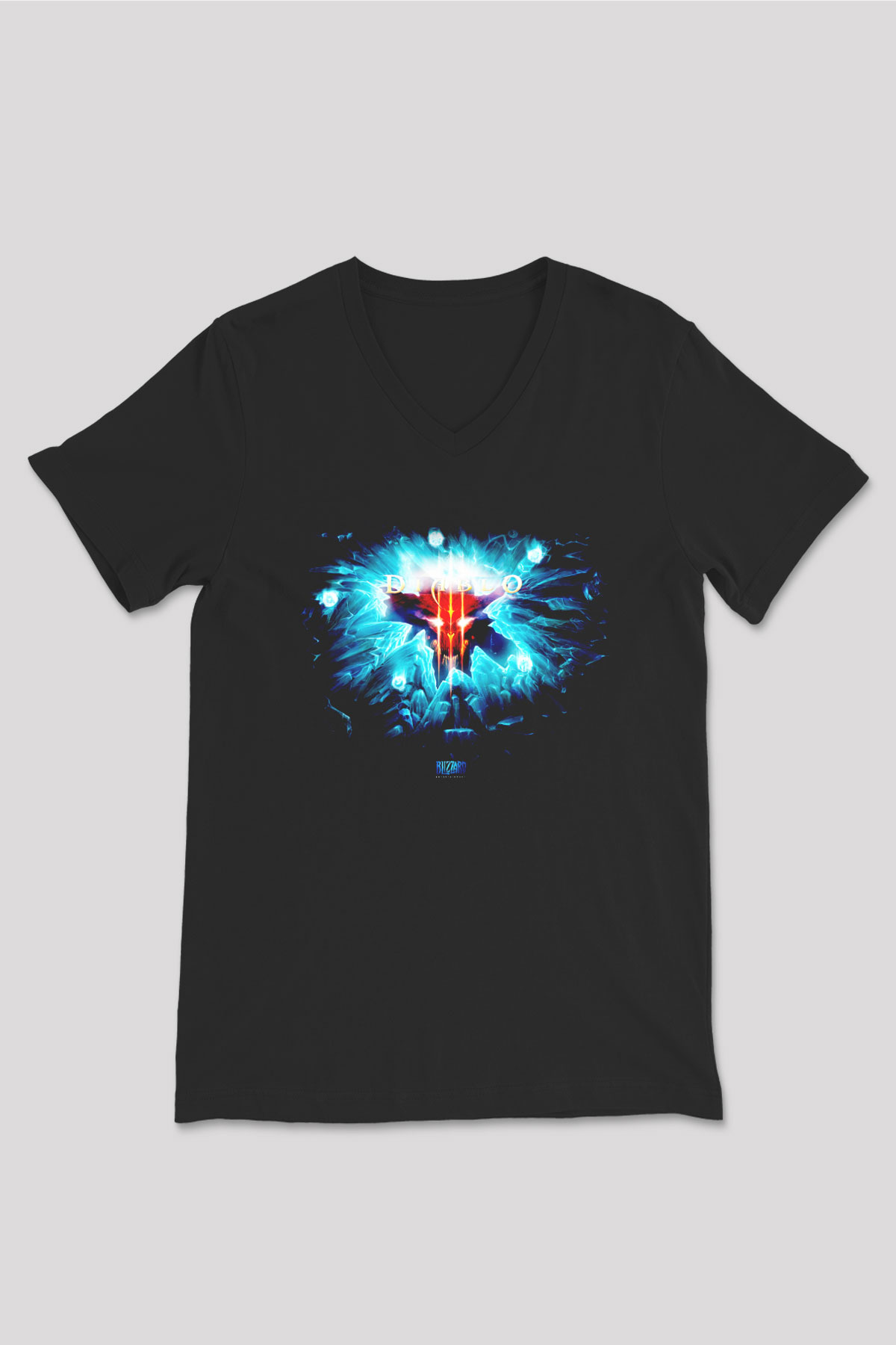 Diablo Siyah Unisex V Yaka Tişört