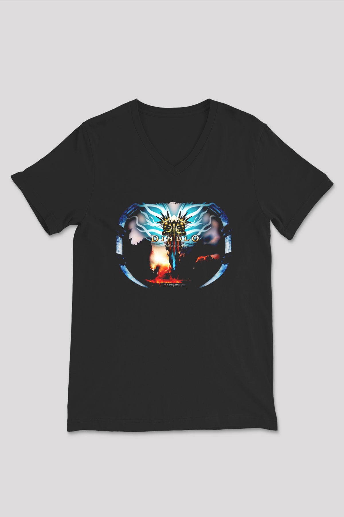 Diablo Siyah Unisex V Yaka Tişört