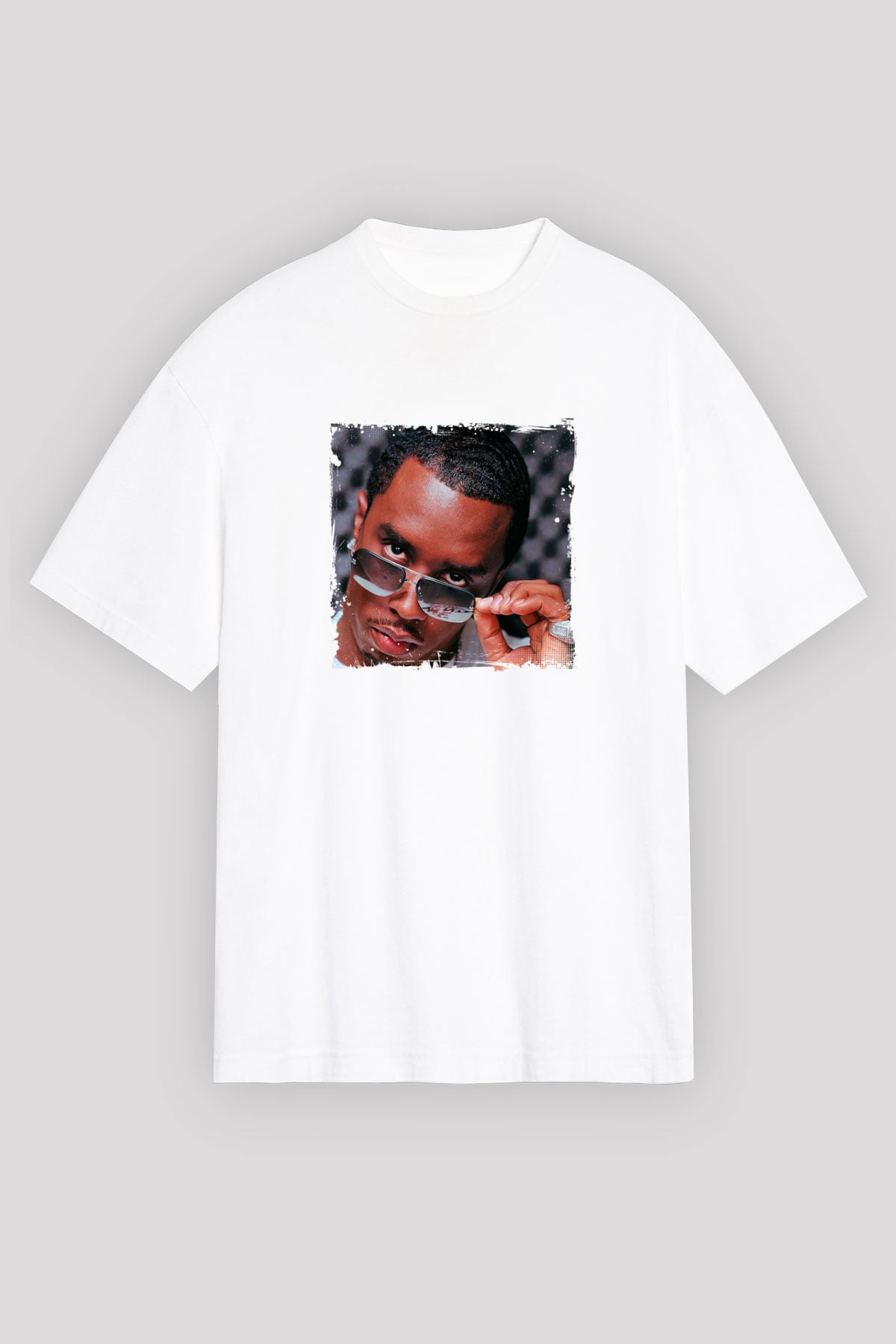 Diddy Baskılı Unisex Beyaz Tişört