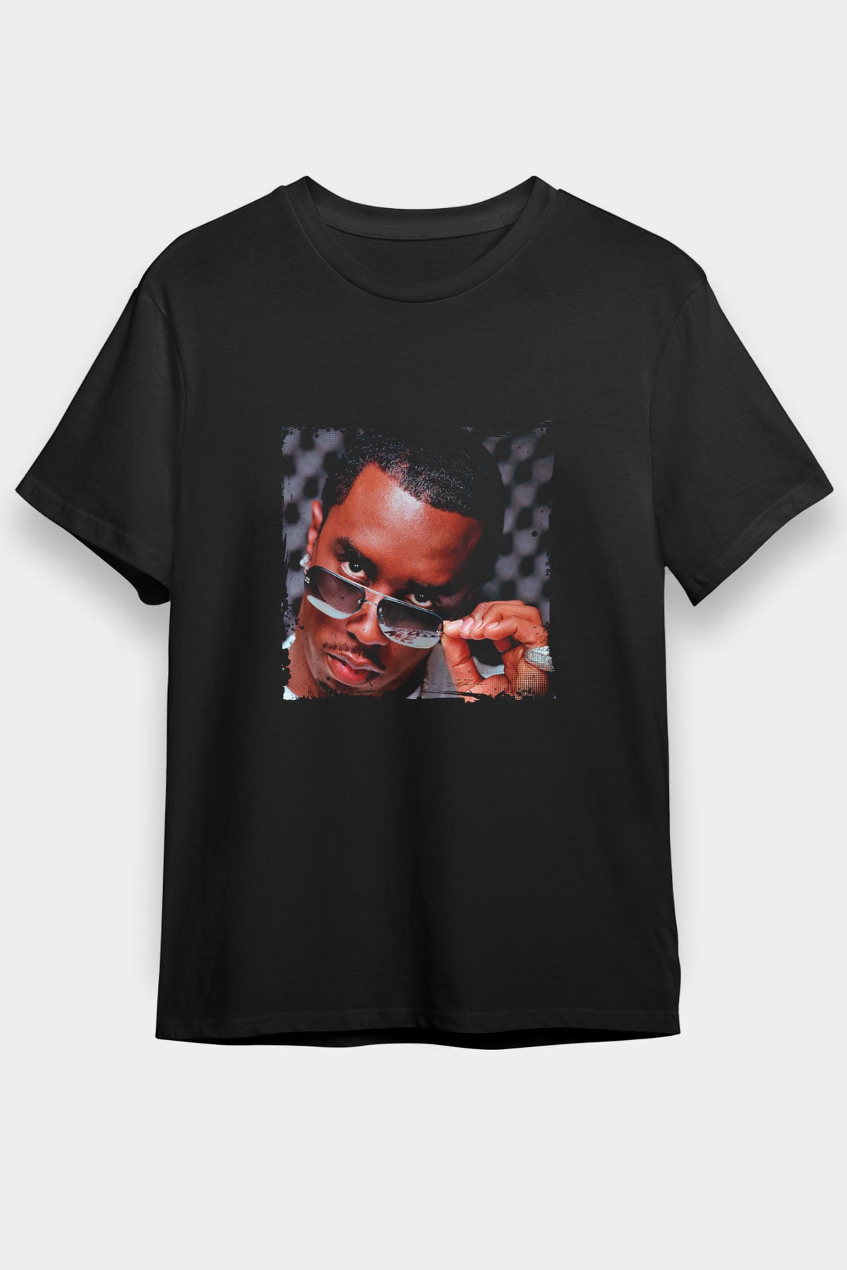 Diddy Baskılı Unisex Siyah Tişört