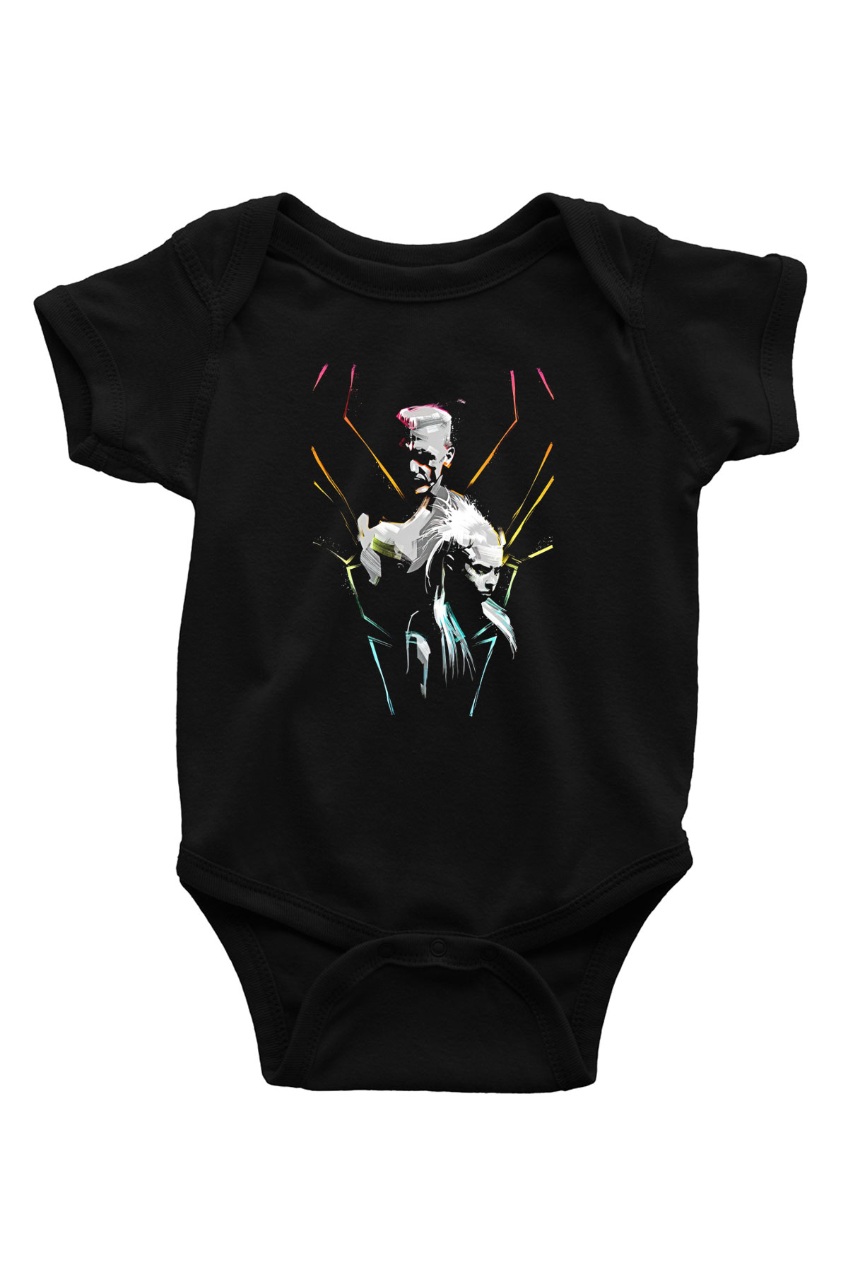 Die Antwoord Baskılı Unisex Siyah Bebek Body - Zıbın