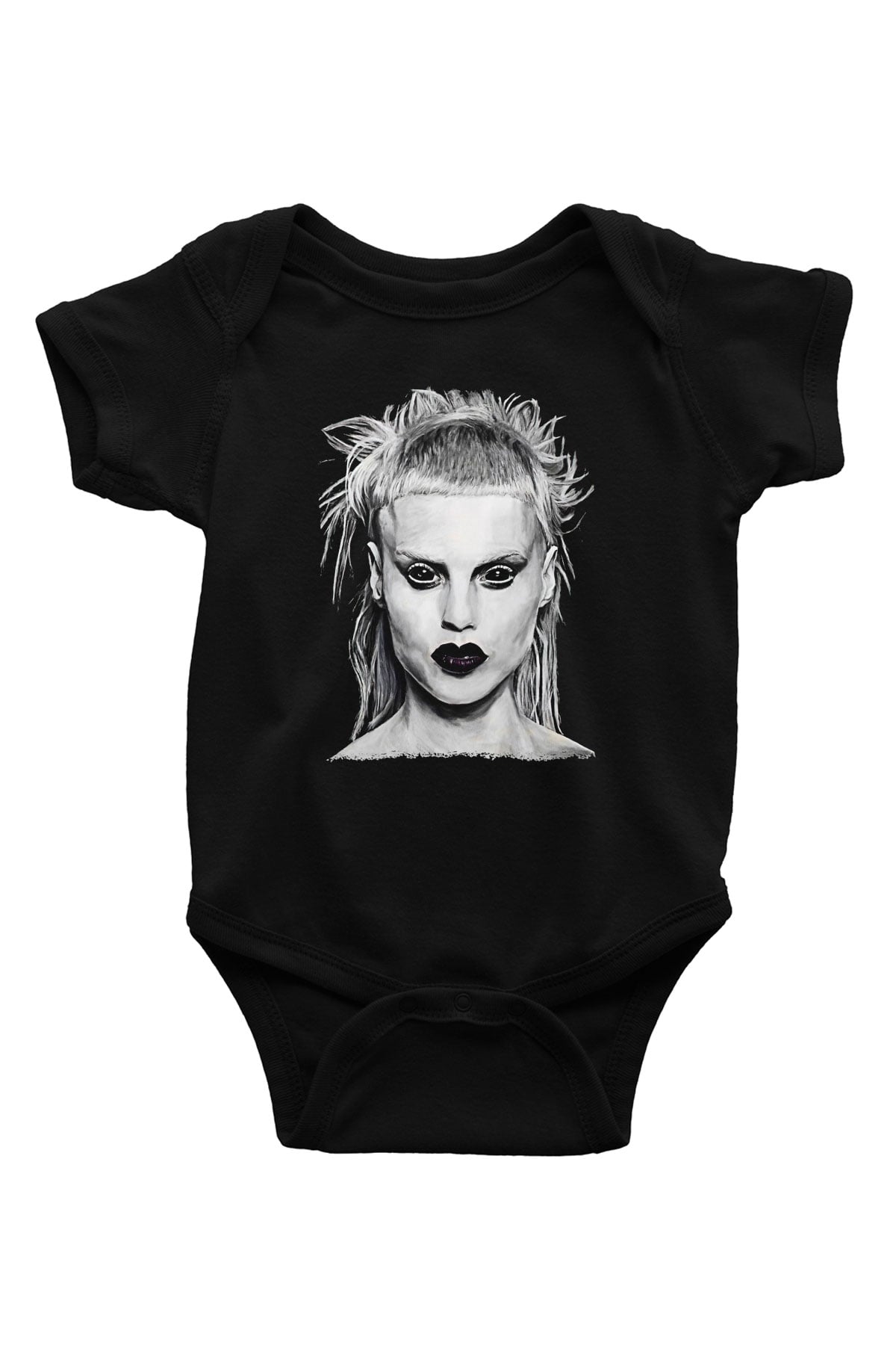Die Antwoord Baskılı Unisex Siyah Bebek Body - Zıbın