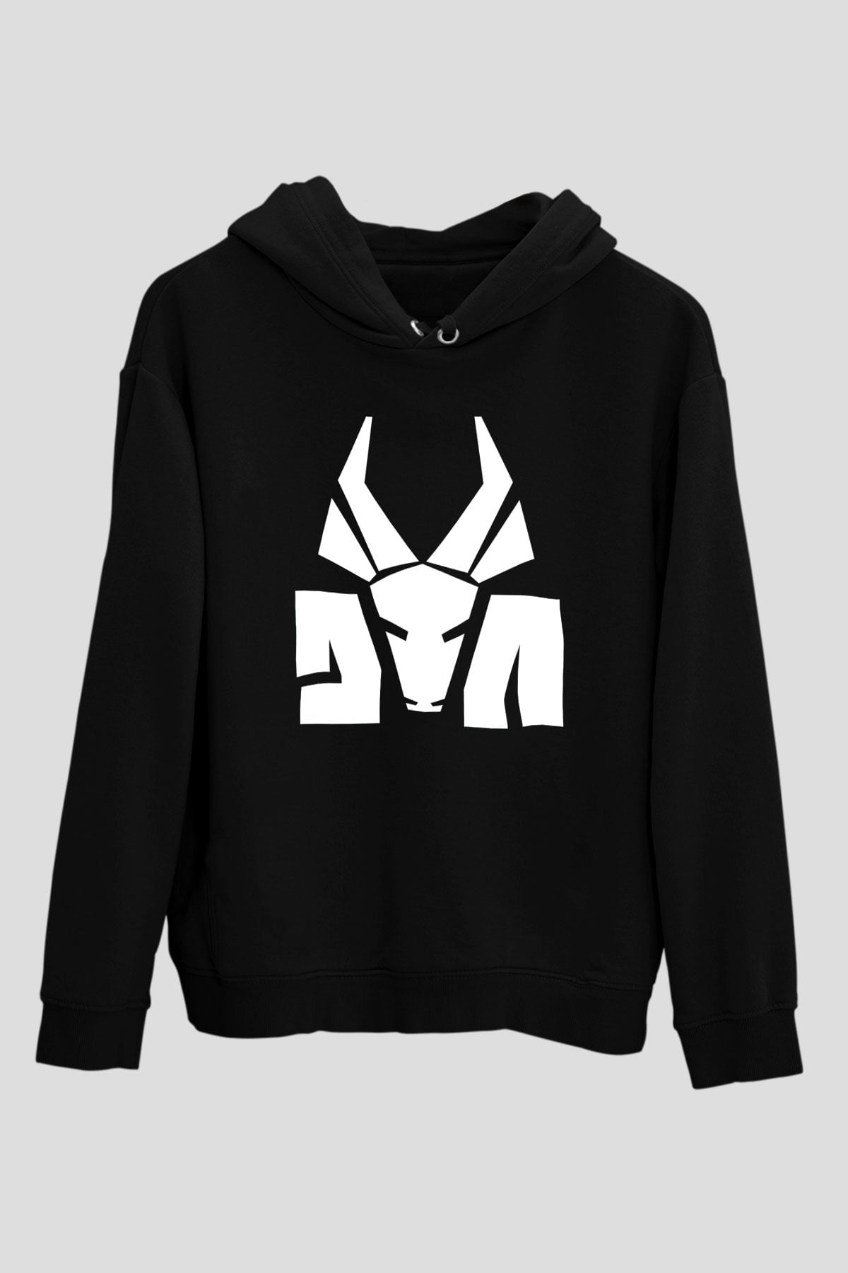 Die Antwoord Baskılı Unisex Siyah Kapüşonlu Sweatshirt