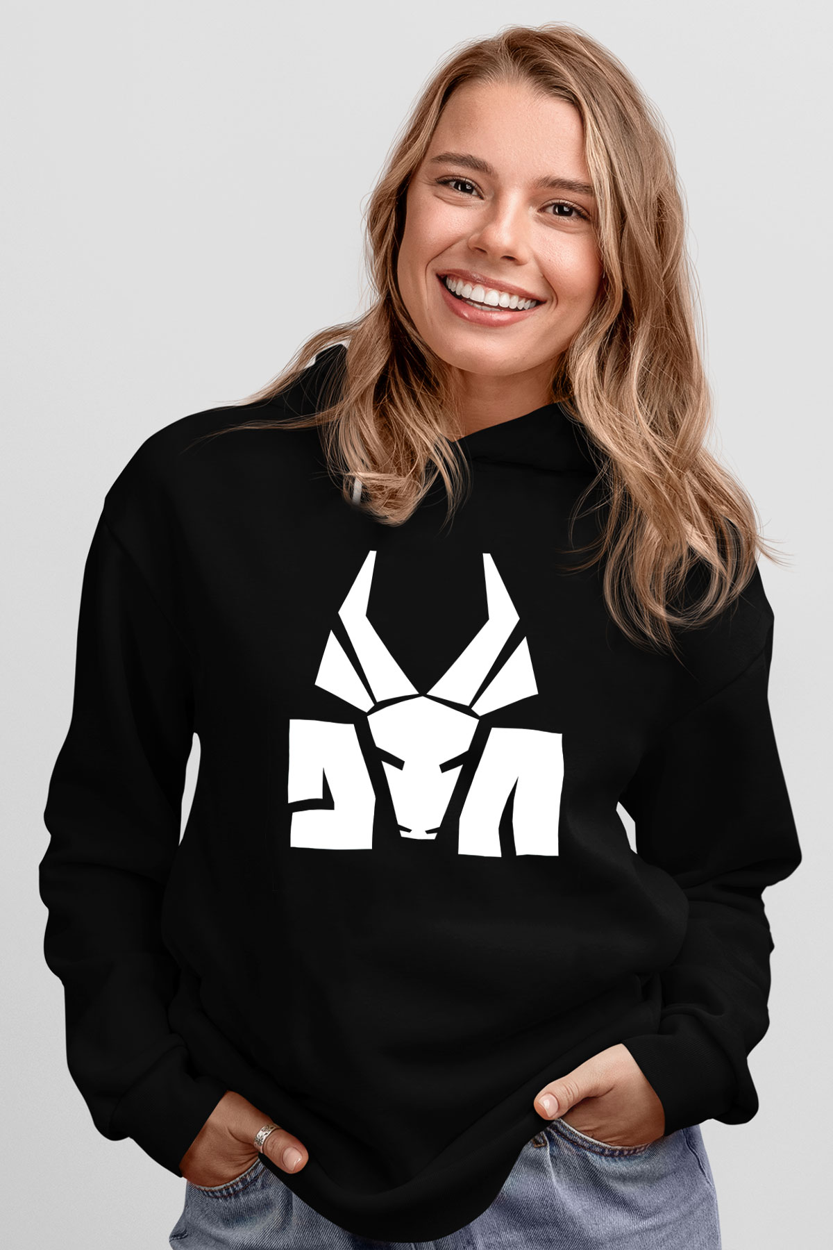 Die Antwoord Baskılı Unisex Siyah Kapüşonlu Sweatshirt